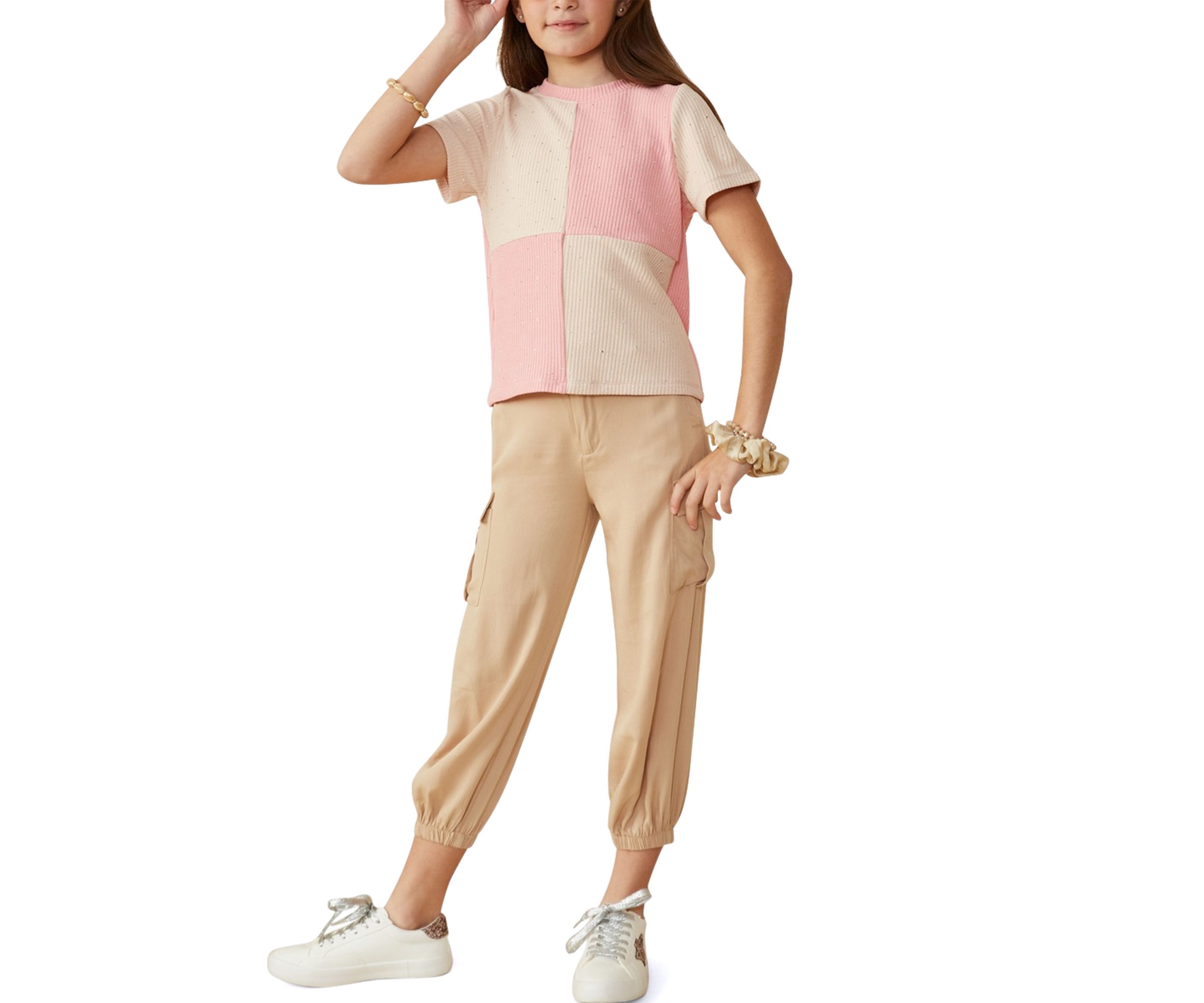 Girls 7-16 Patch Contrast Top