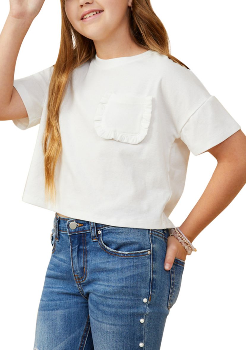 Girls 7-16 Pocket T-Shirt 