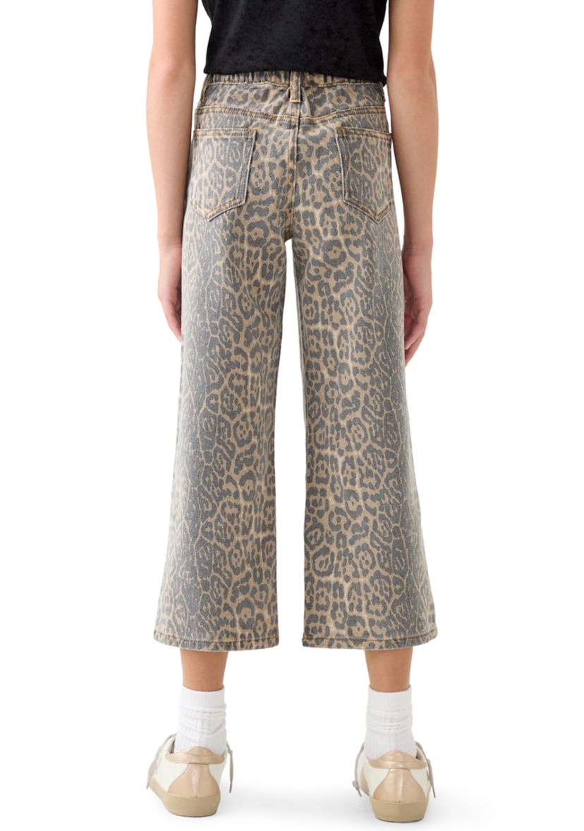 Girls 7-16 Washed Leopard Print Pants