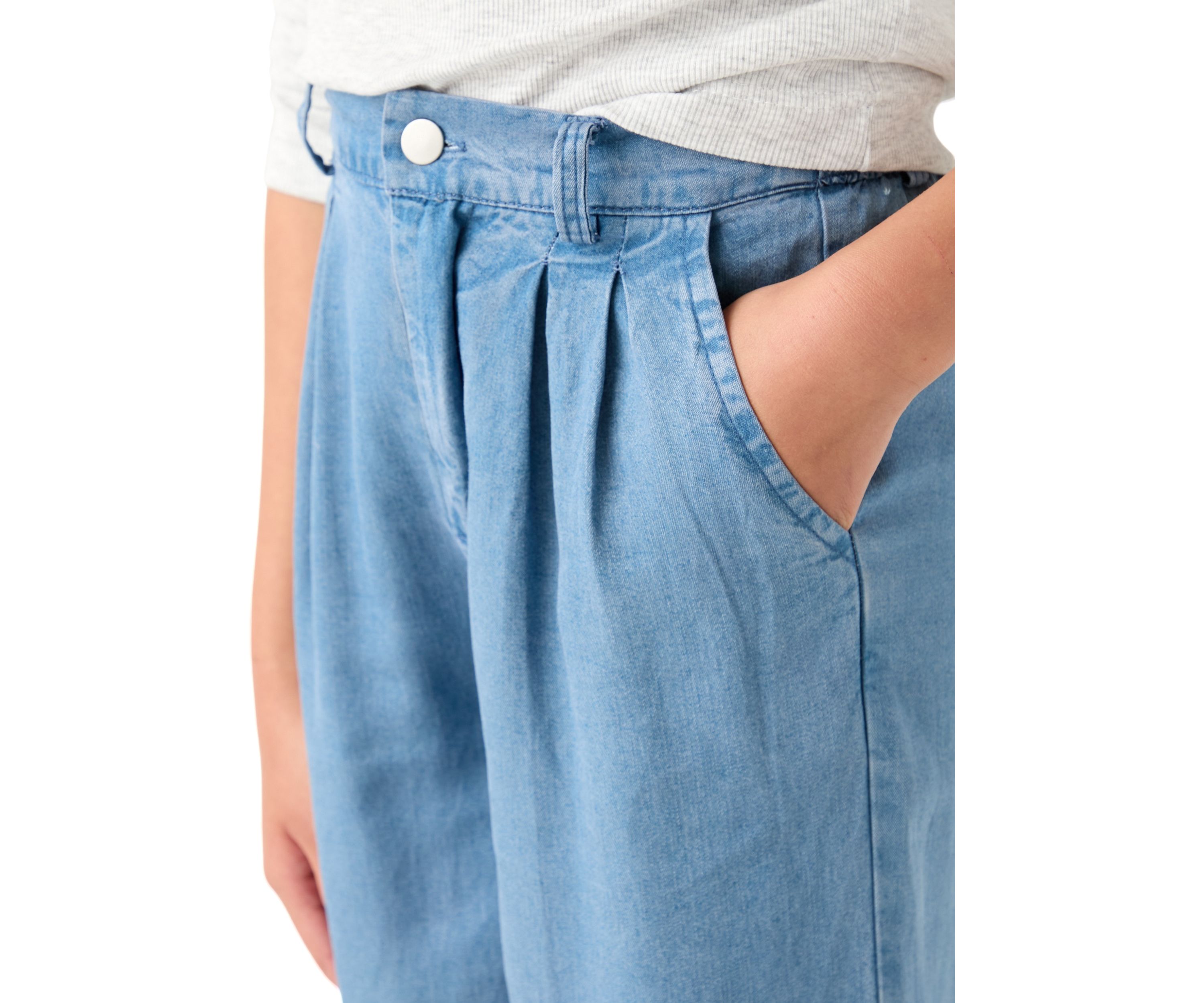 Girls 7-16 Pleated Detail Wide Leg Pants