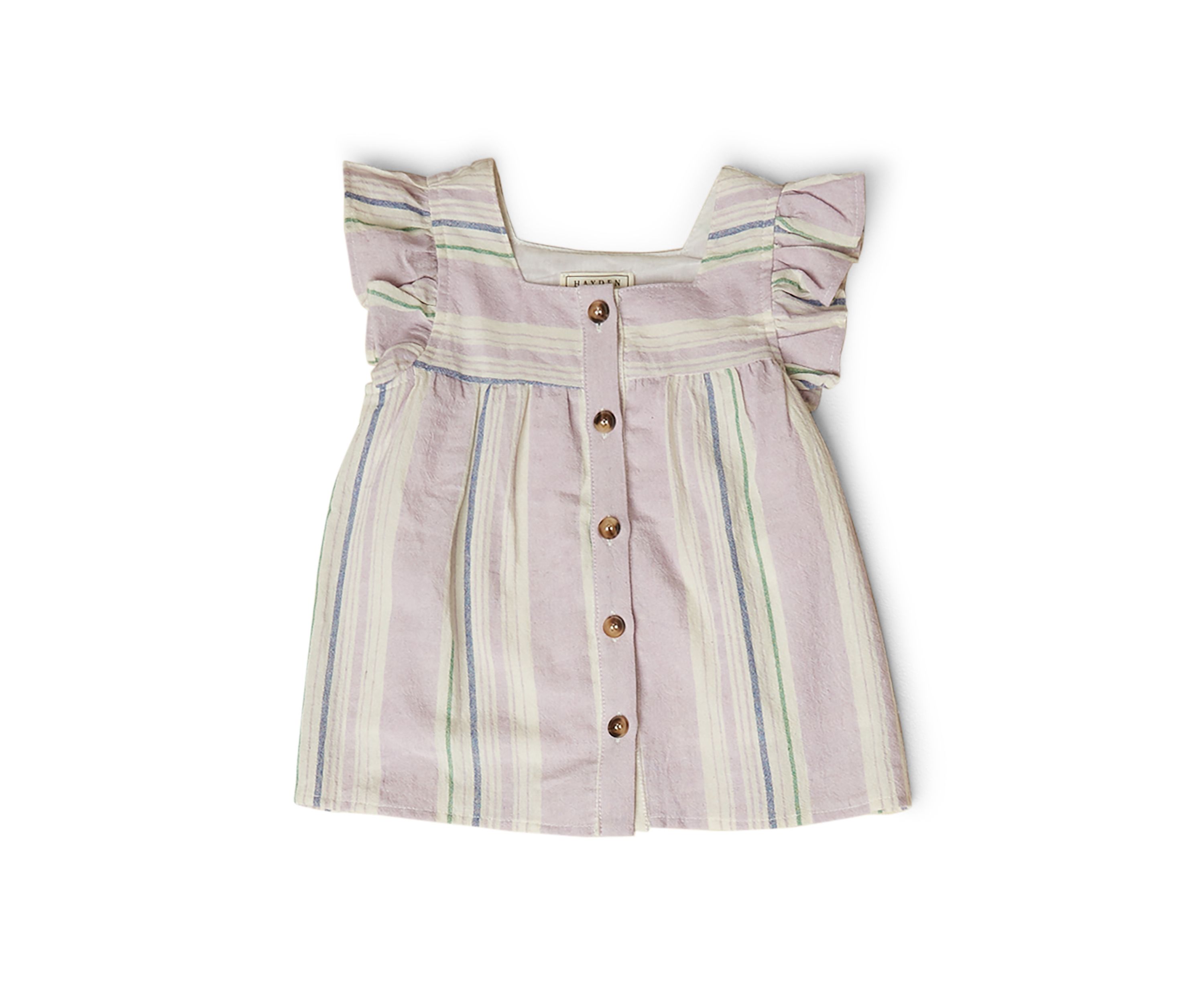 Girls 4-6x Striped Square Neck Top