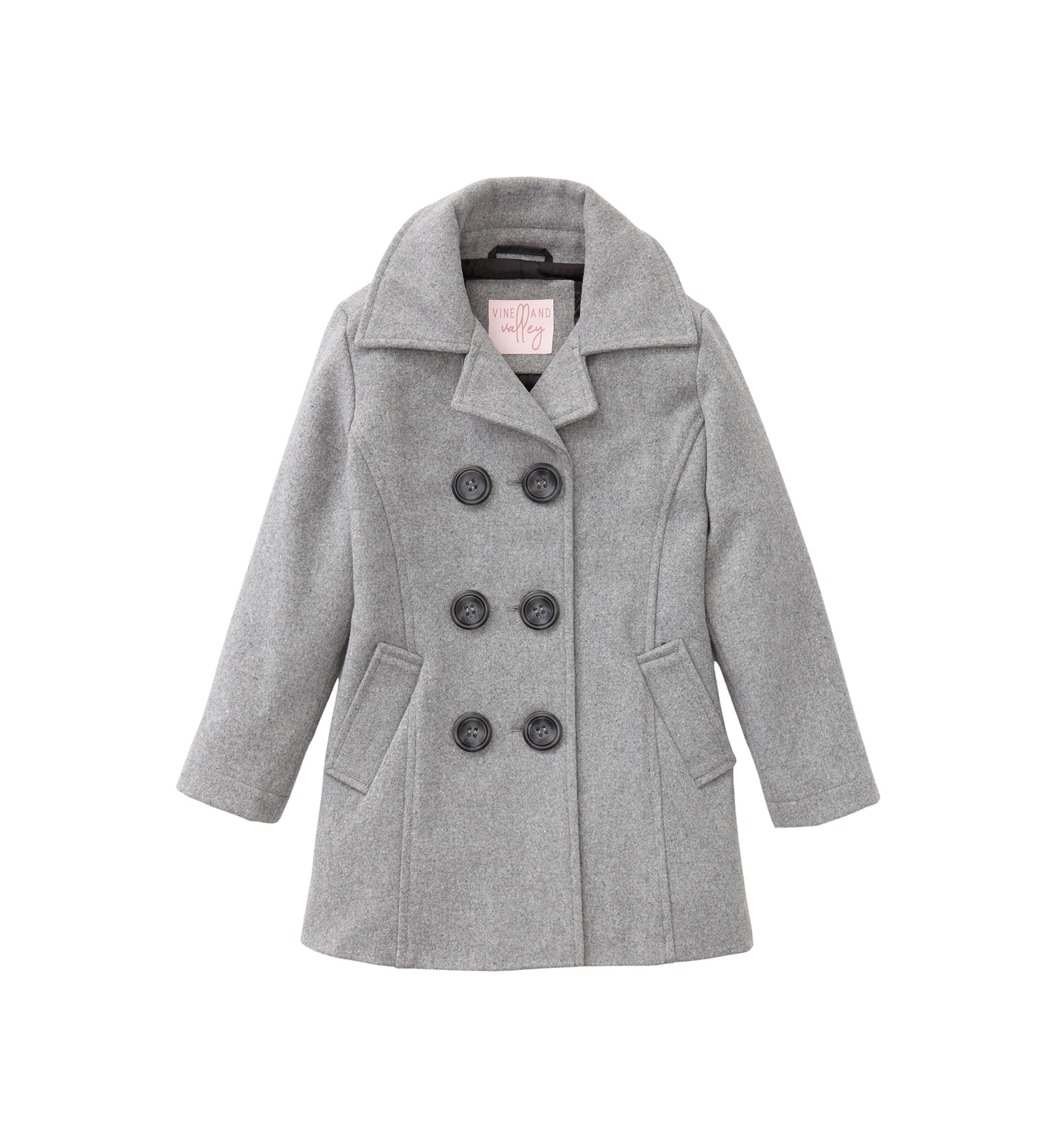 Girls 4-6x Faux Wool Peacoat 