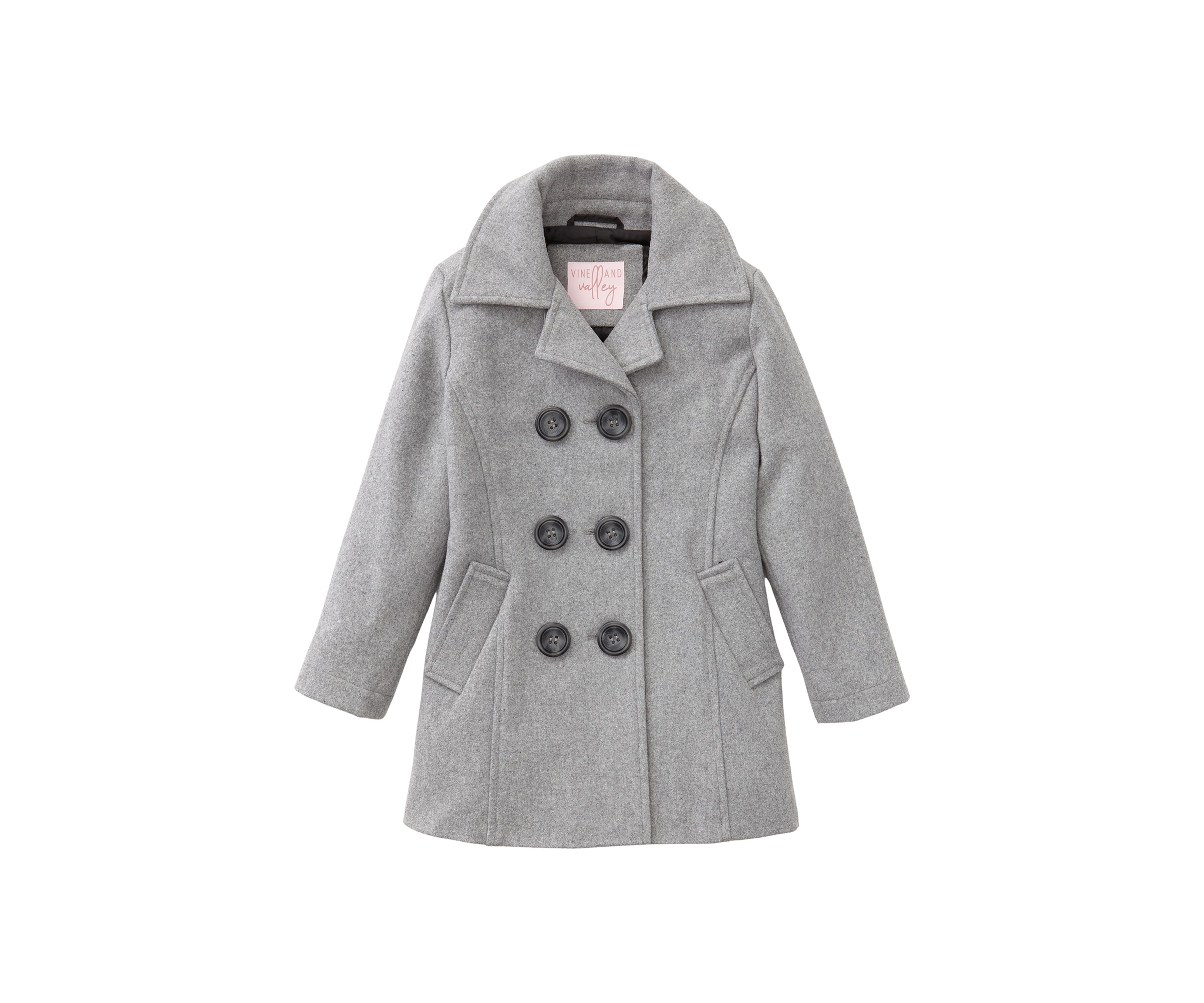 Girls 4-6x Faux Wool Peacoat 