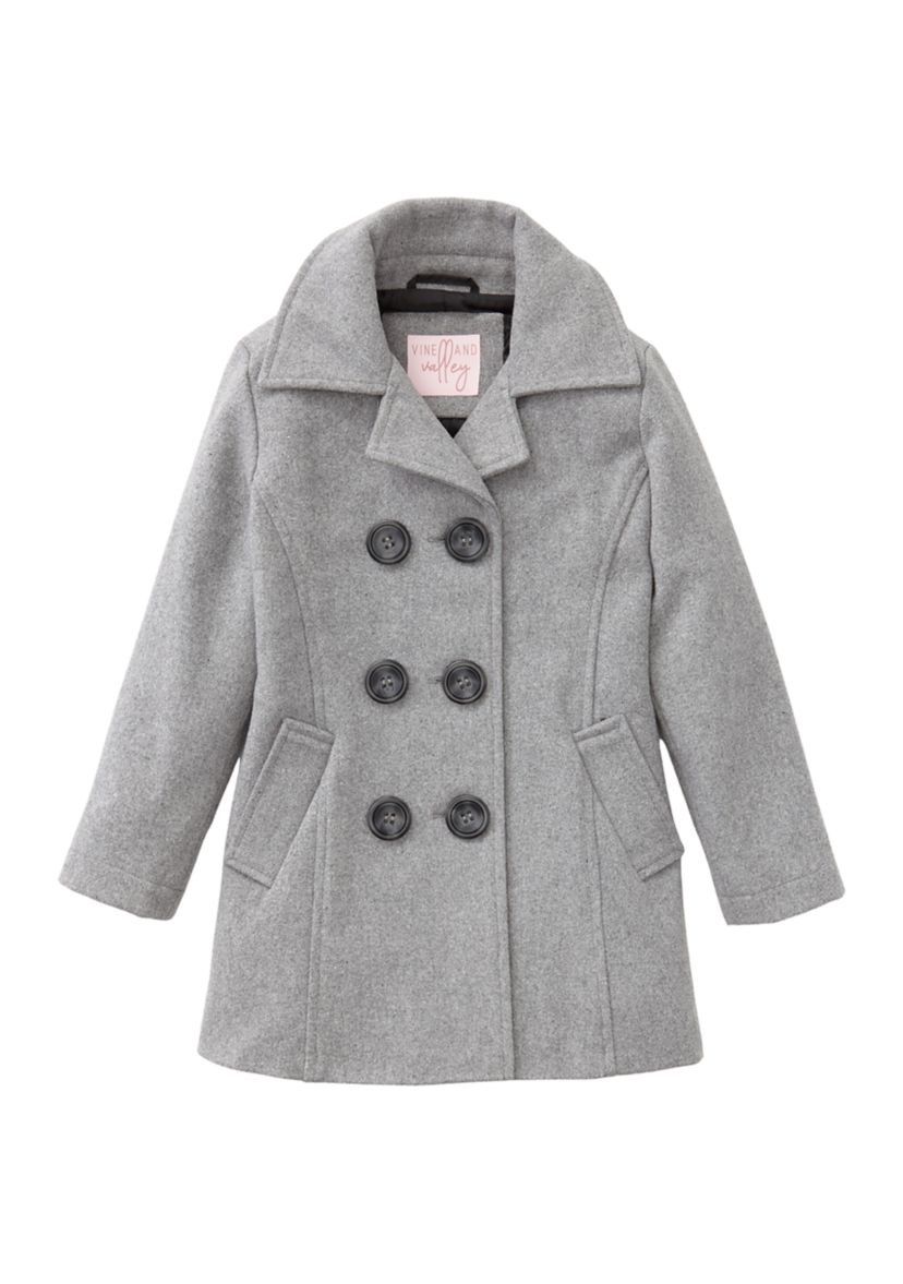 Girls 4-6x Faux Wool Peacoat 