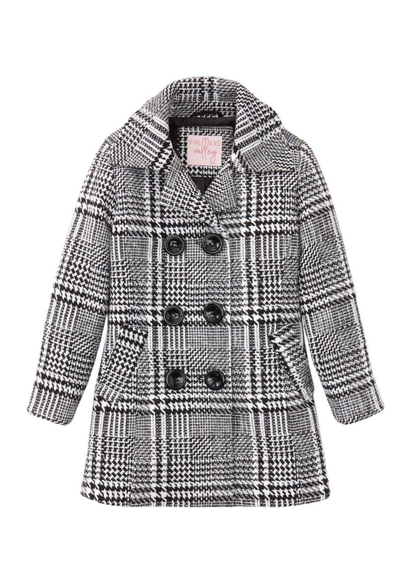 Girls 4-6x Faux Wool Peacoat