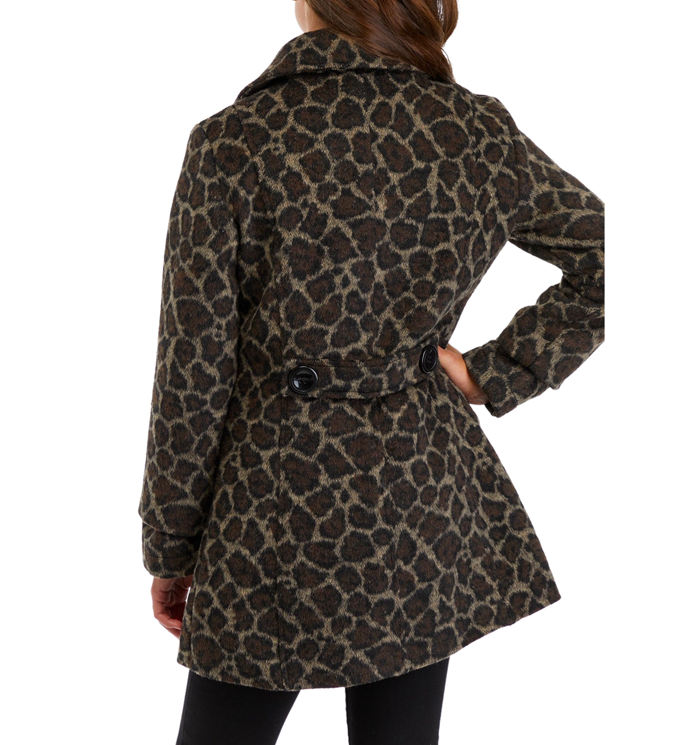 Girls 7-16 Printed Peacoat