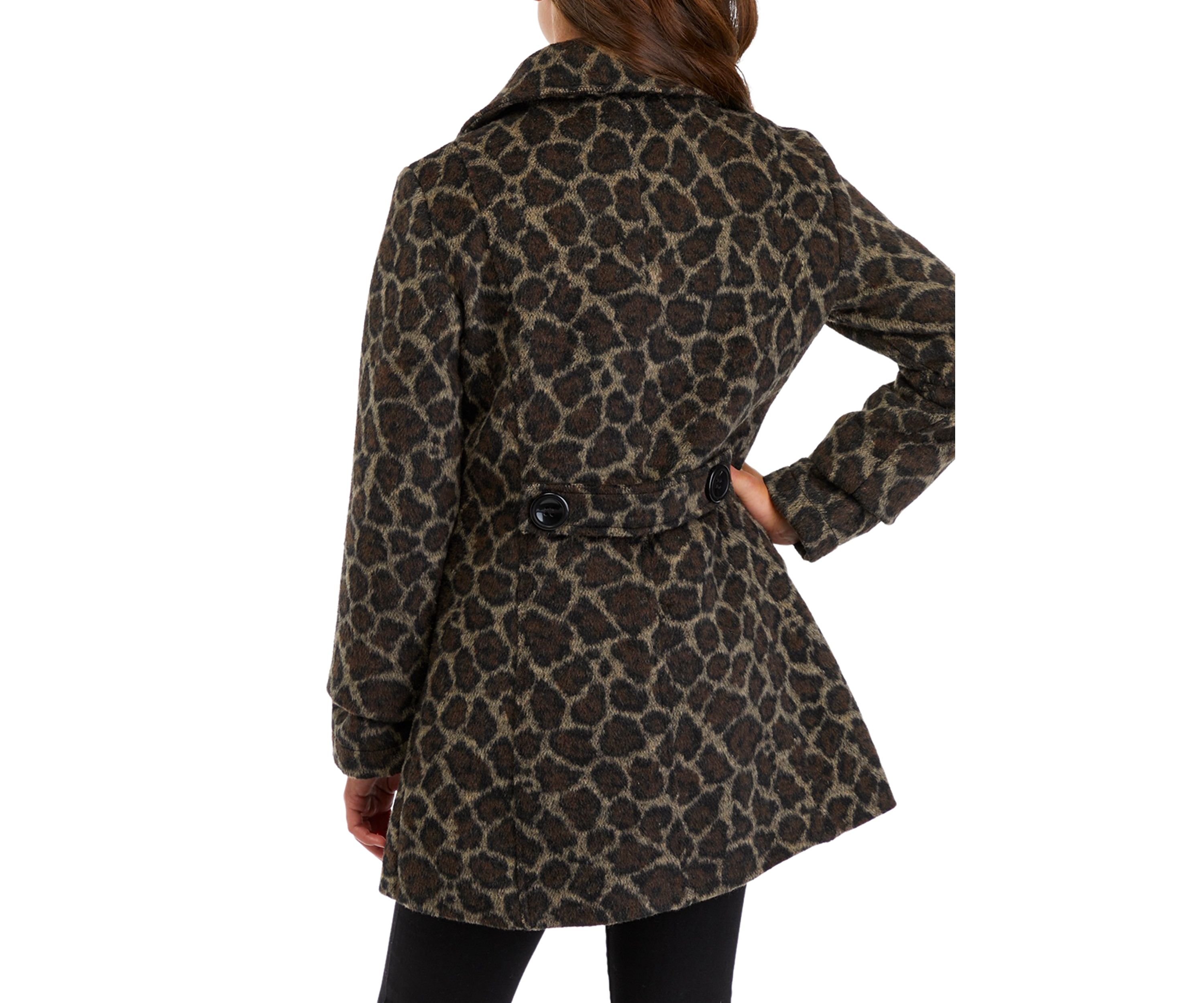 Girls 7-16 Printed Peacoat
