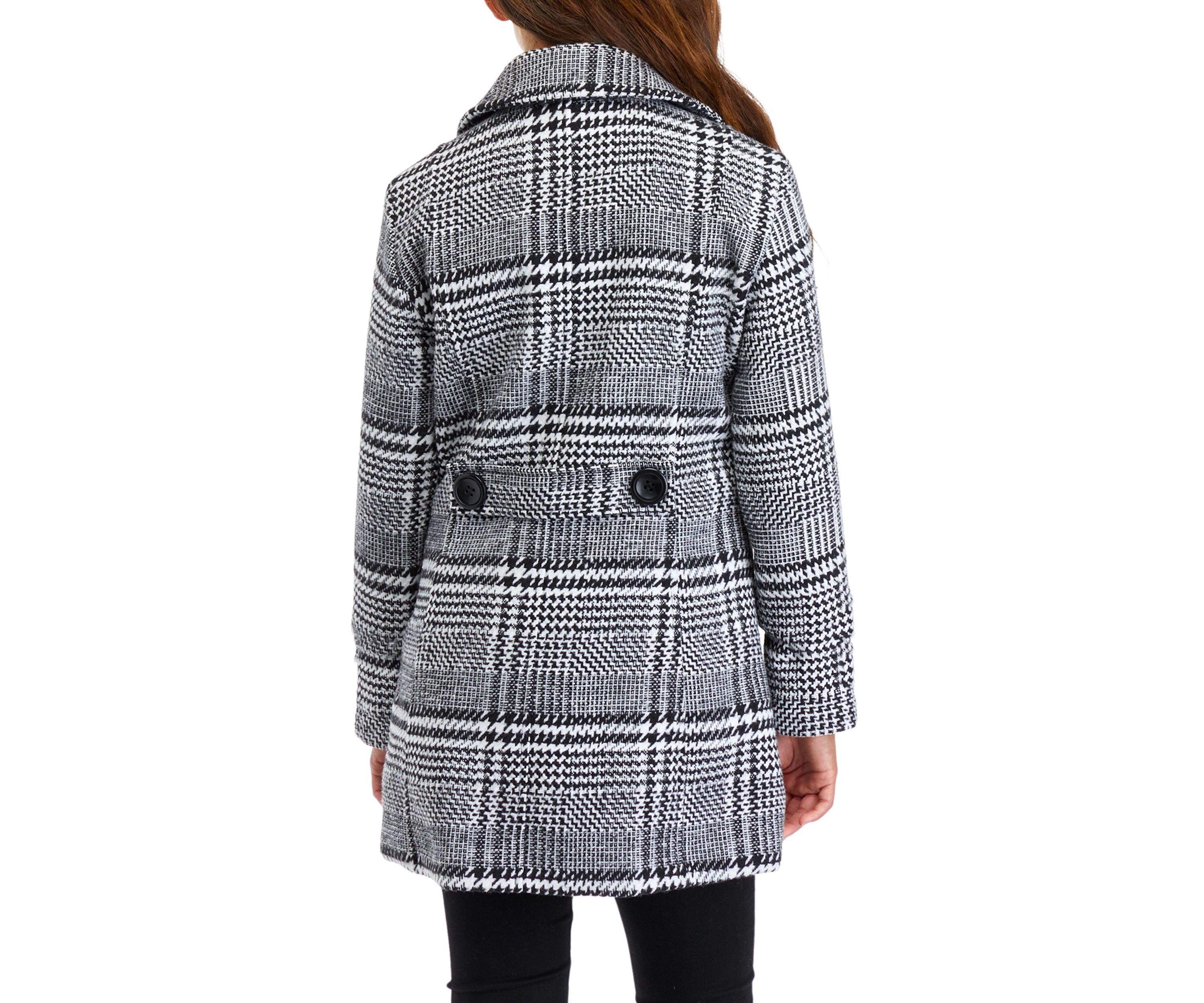 Girls 7-16 Printed Peacoat