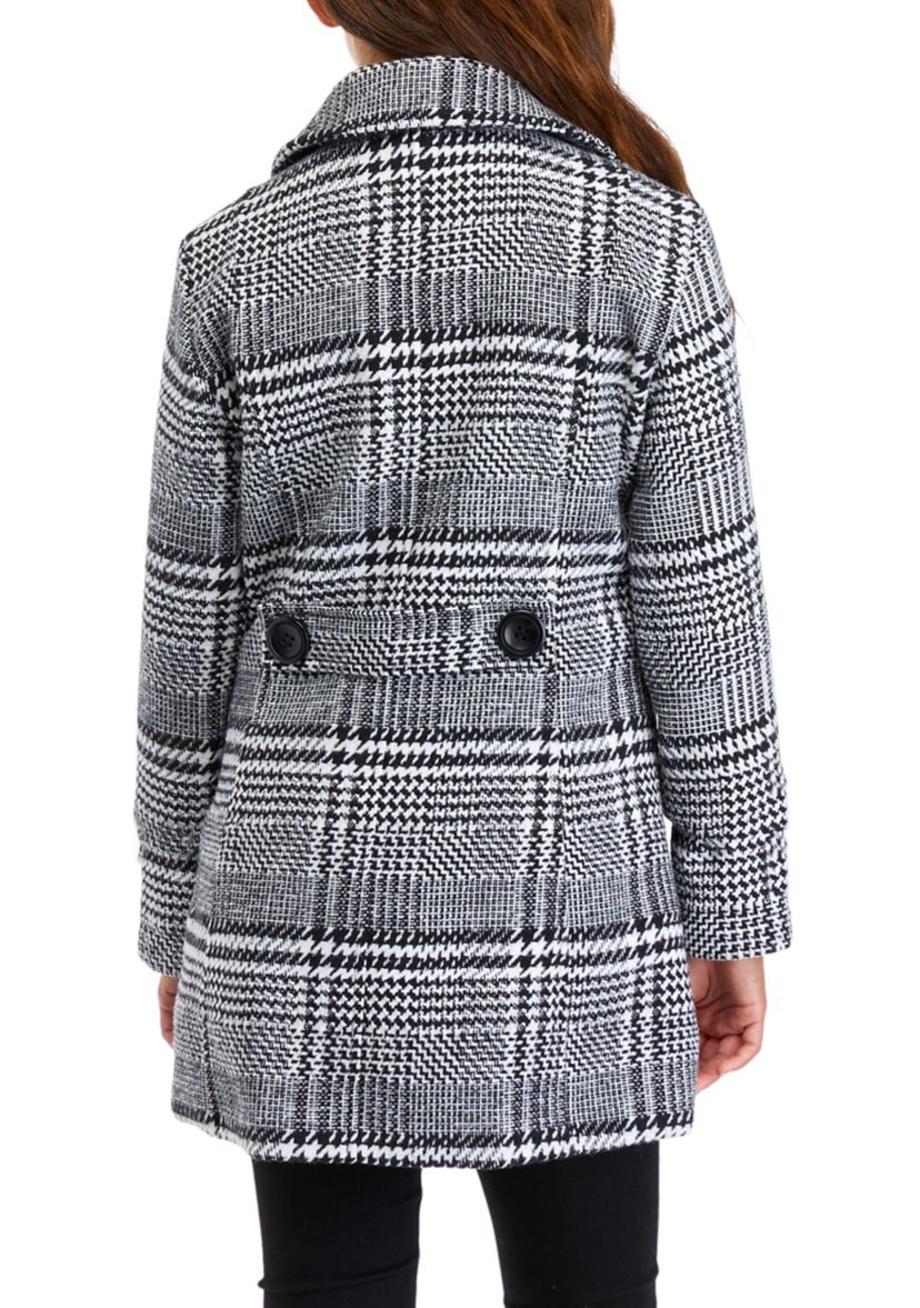 Girls 7-16 Printed Peacoat