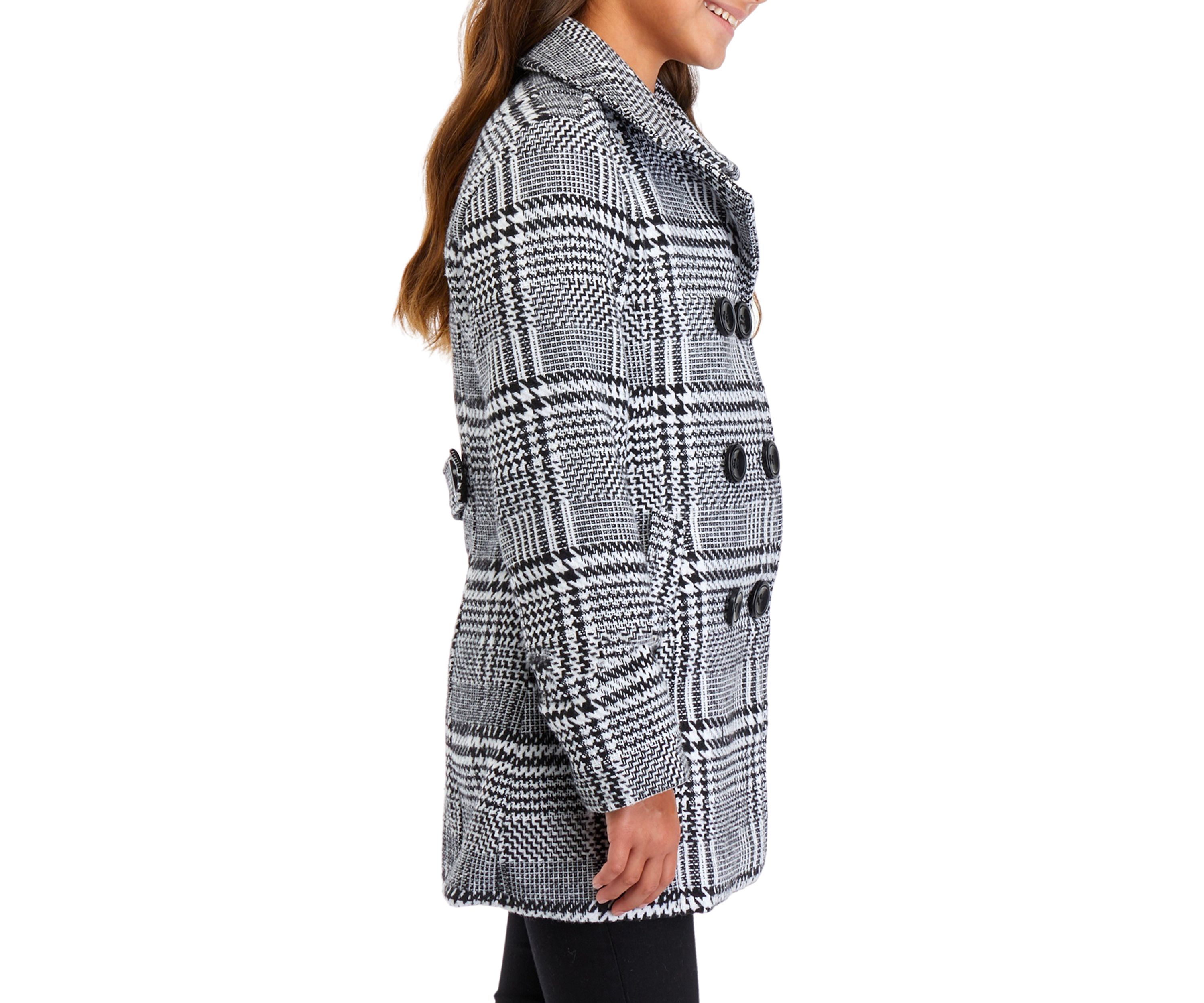 Girls 7-16 Printed Peacoat