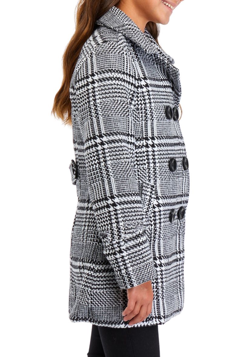 Girls 7-16 Printed Peacoat