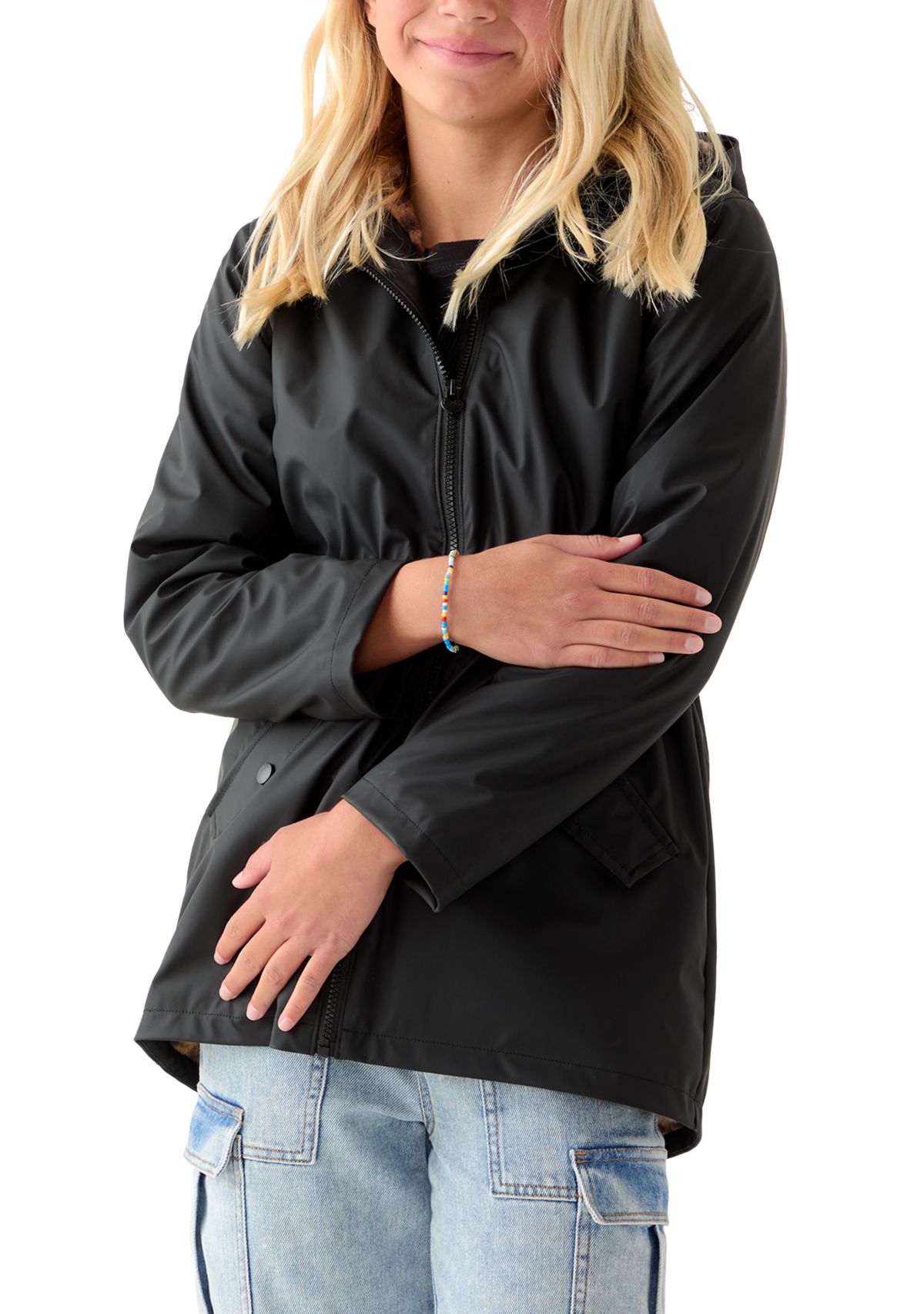 Girls 7-16 Anorak Raincoat 