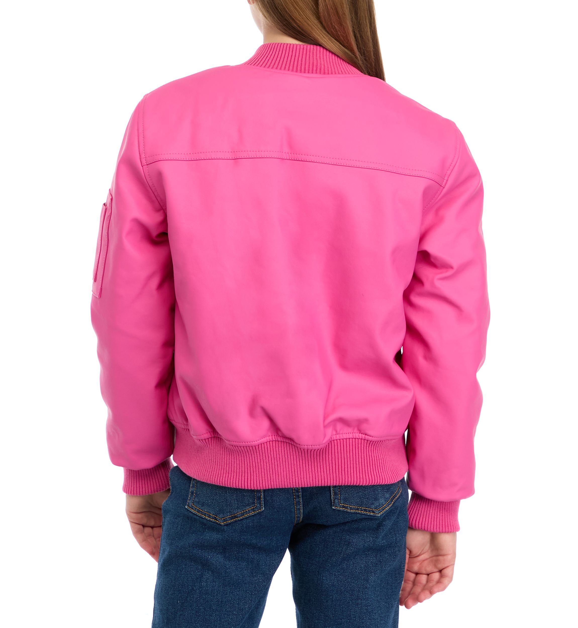 Girls 7-16 Pleather Bomber Jacket