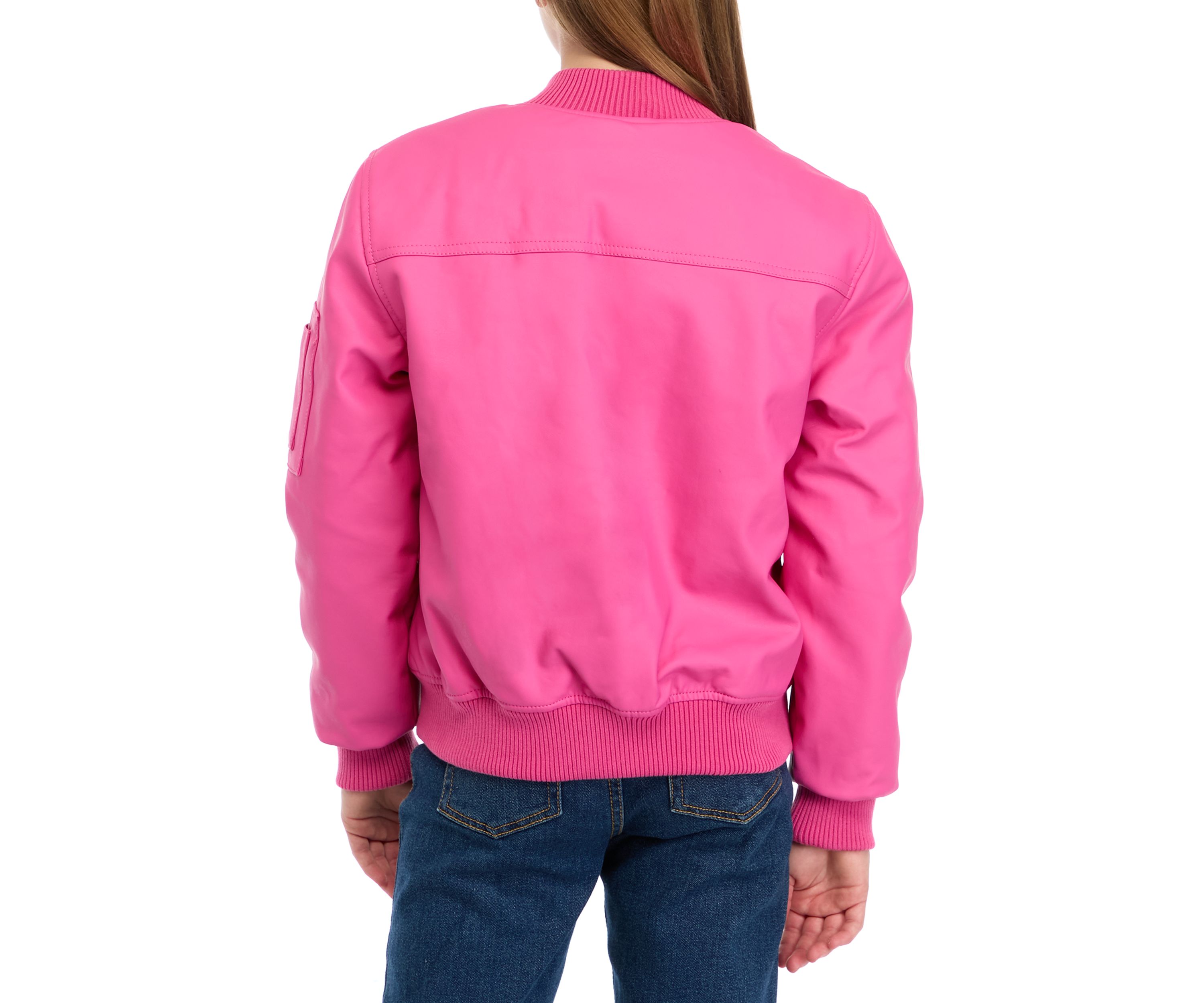 Girls 7-16 Pleather Bomber Jacket