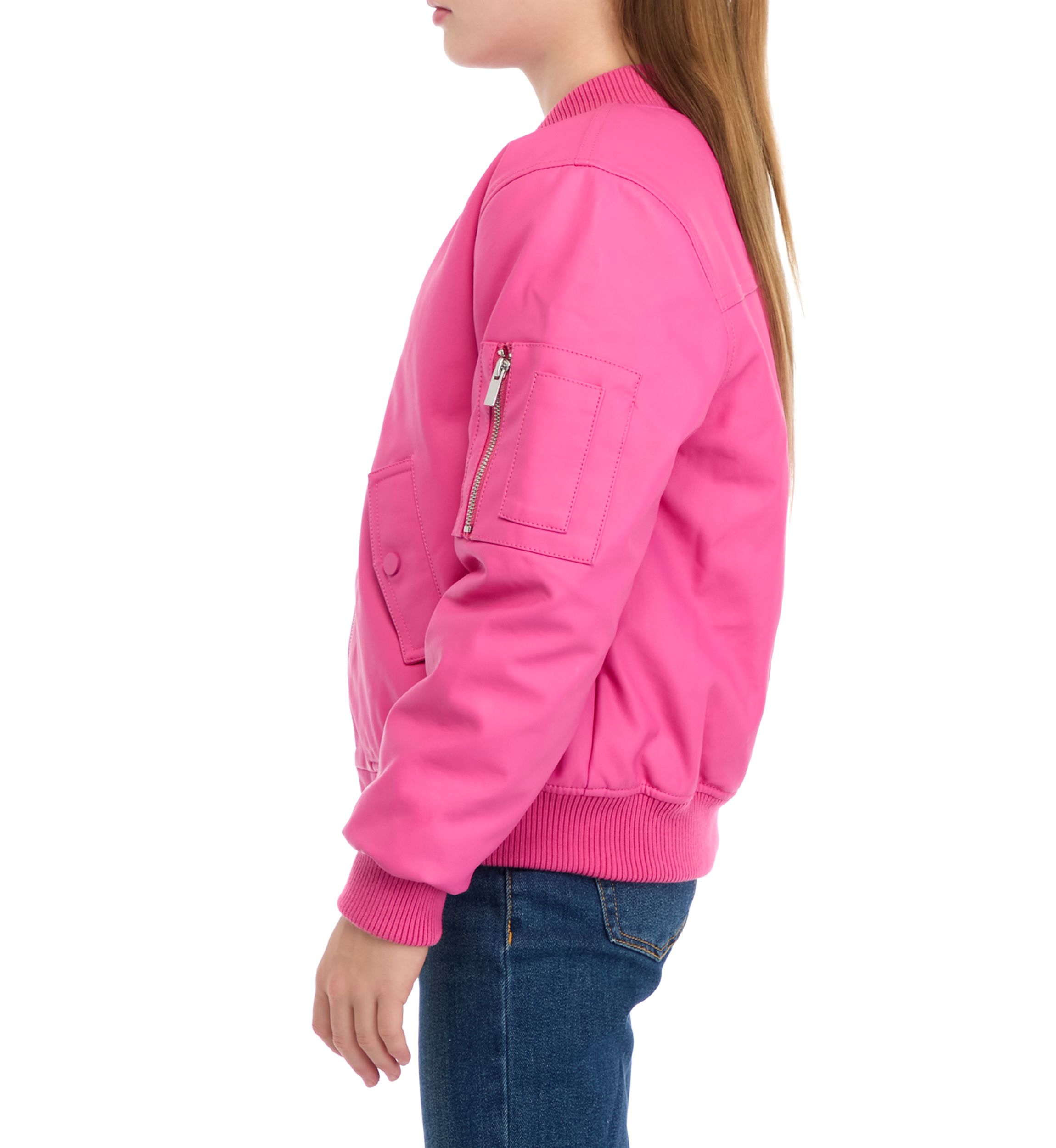 Girls 7-16 Pleather Bomber Jacket