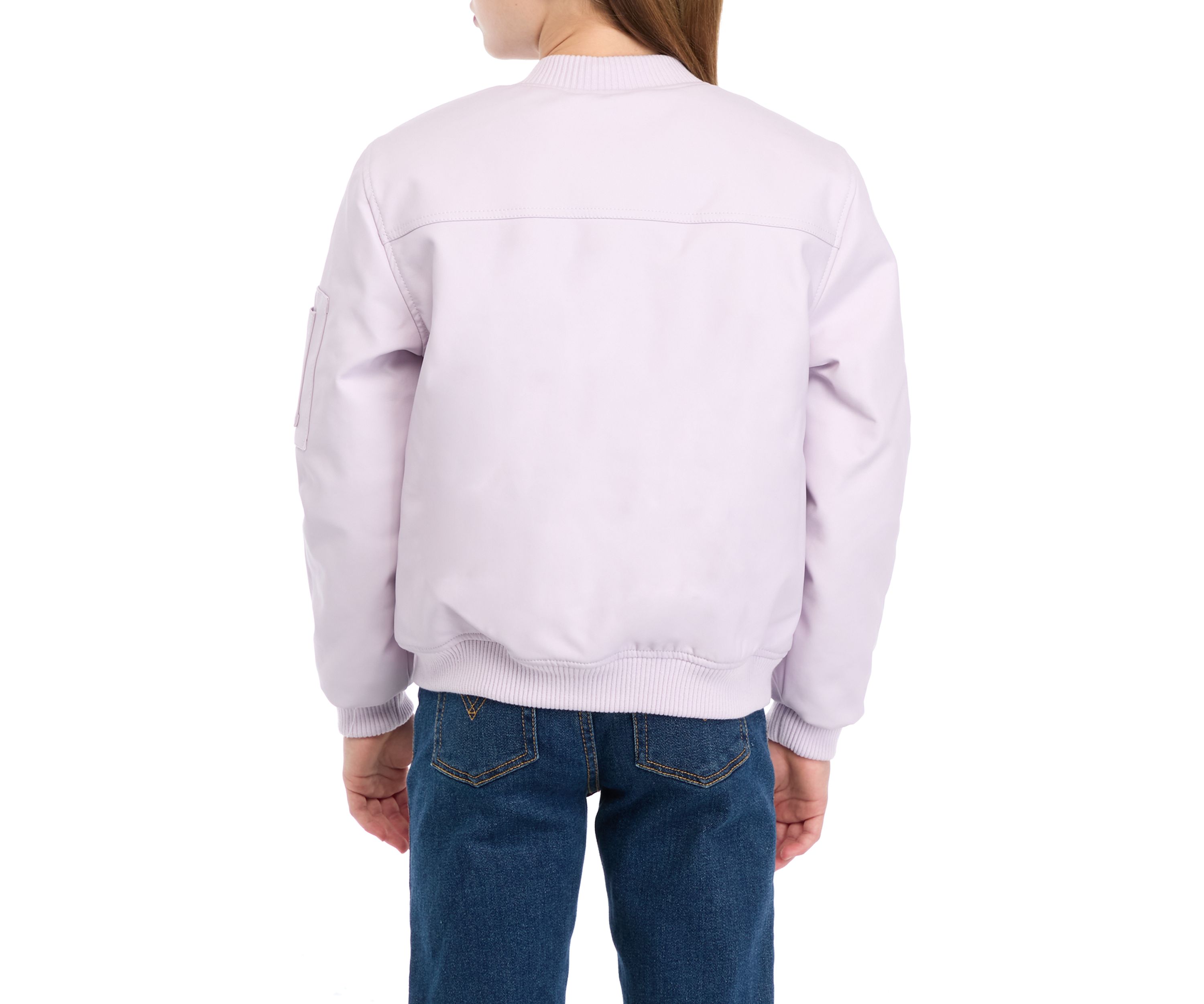Girls 7-16 Pleather Bomber Jacket