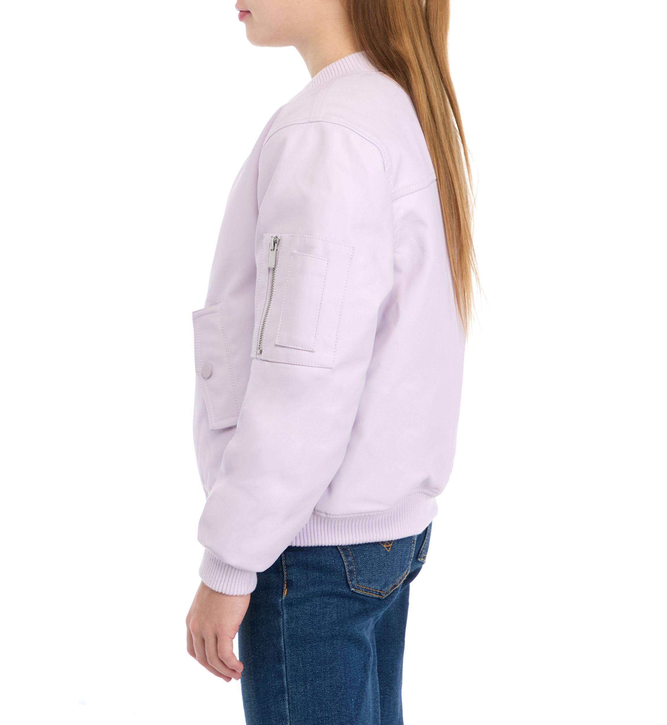 Girls 7-16 Pleather Bomber Jacket