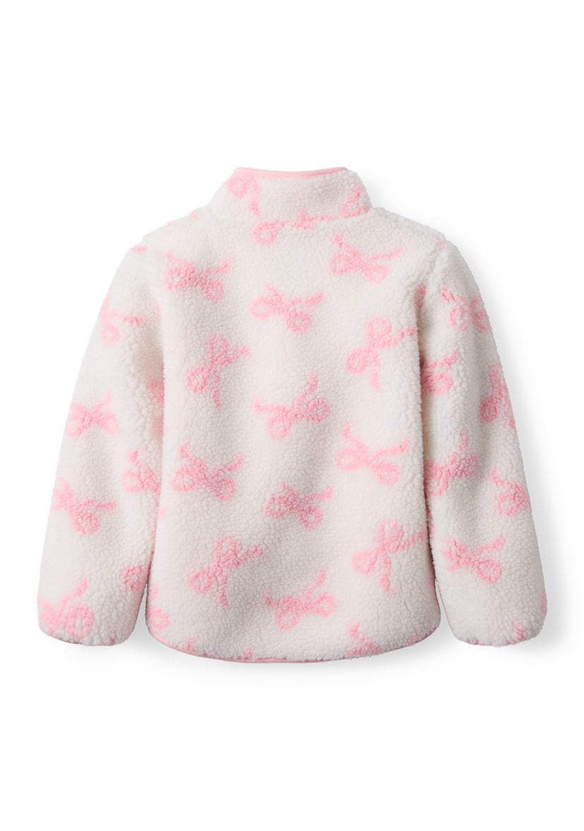 Girls 4-6x Bows Full Zip Jacket