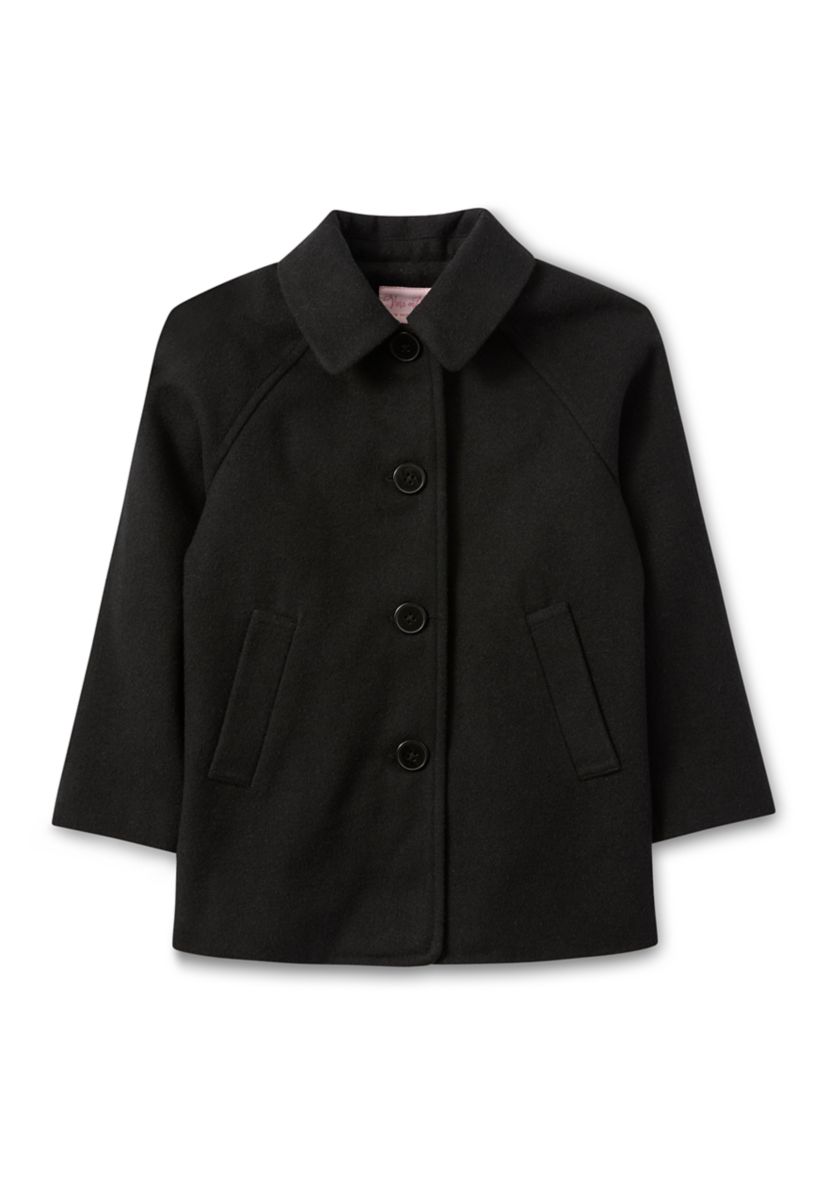 Girls 4-6x Faux Wool Button Down Coat