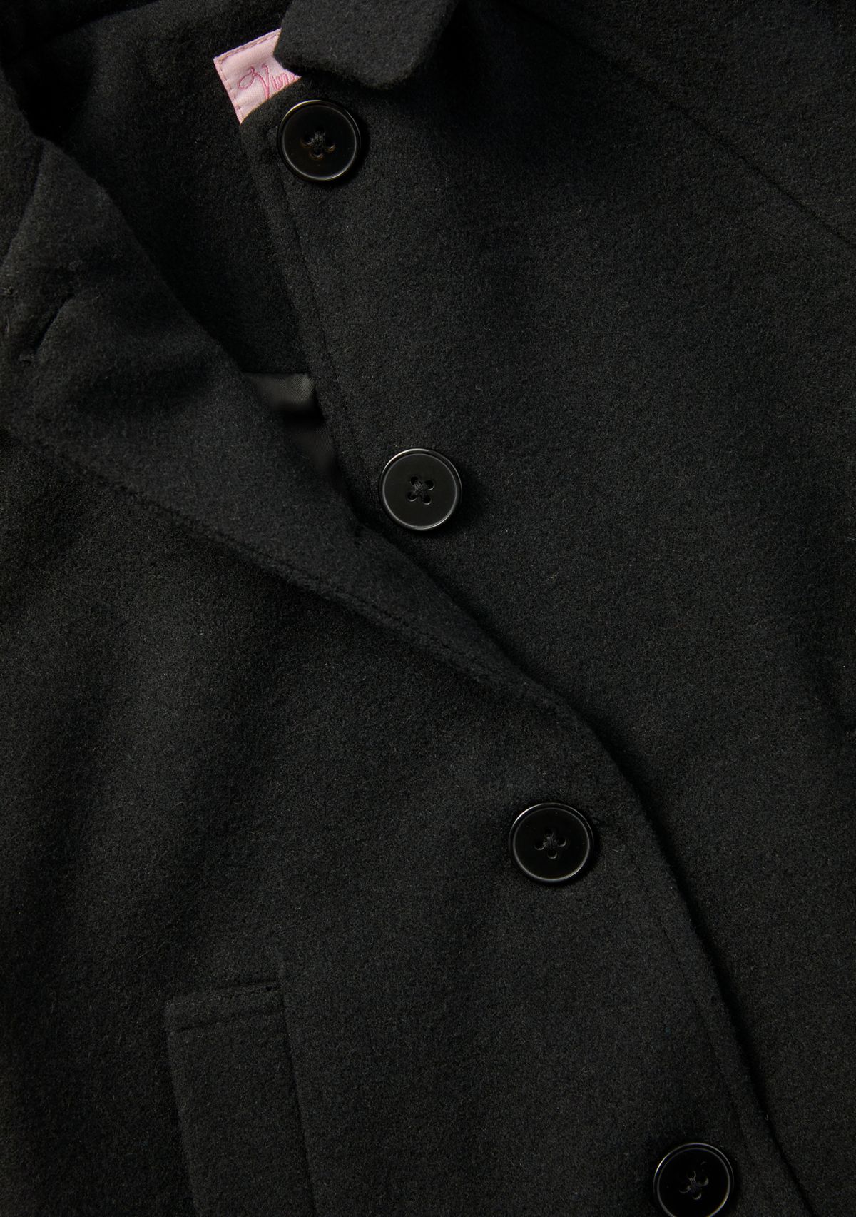 Girls 4-6x Faux Wool Button Down Coat