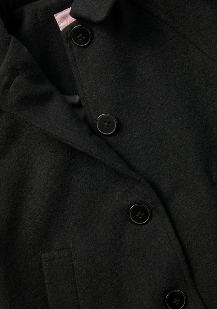 Girls 4-6x Faux Wool Button Down Coat