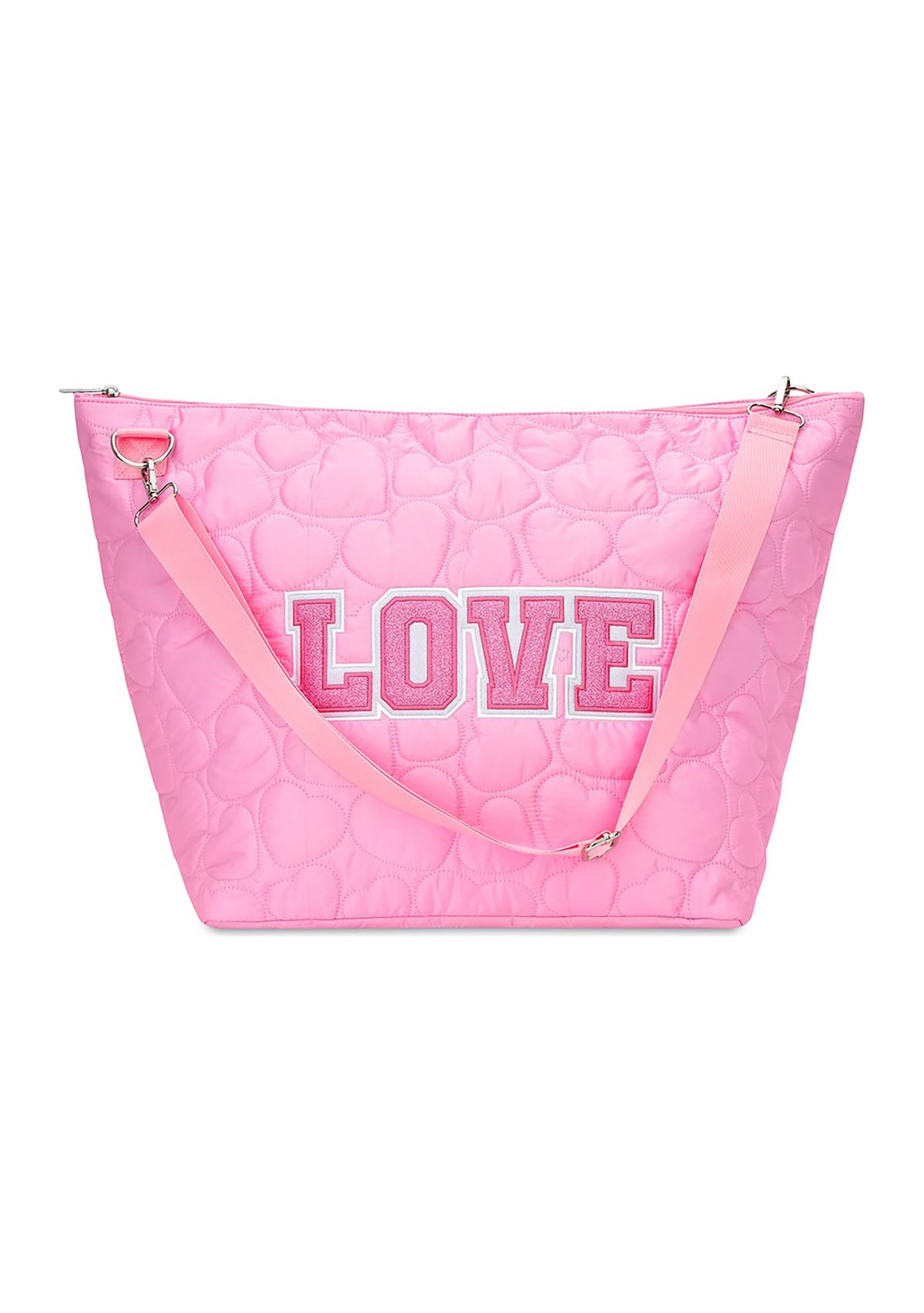 Love Heart Puffy Weekender Tote Bag