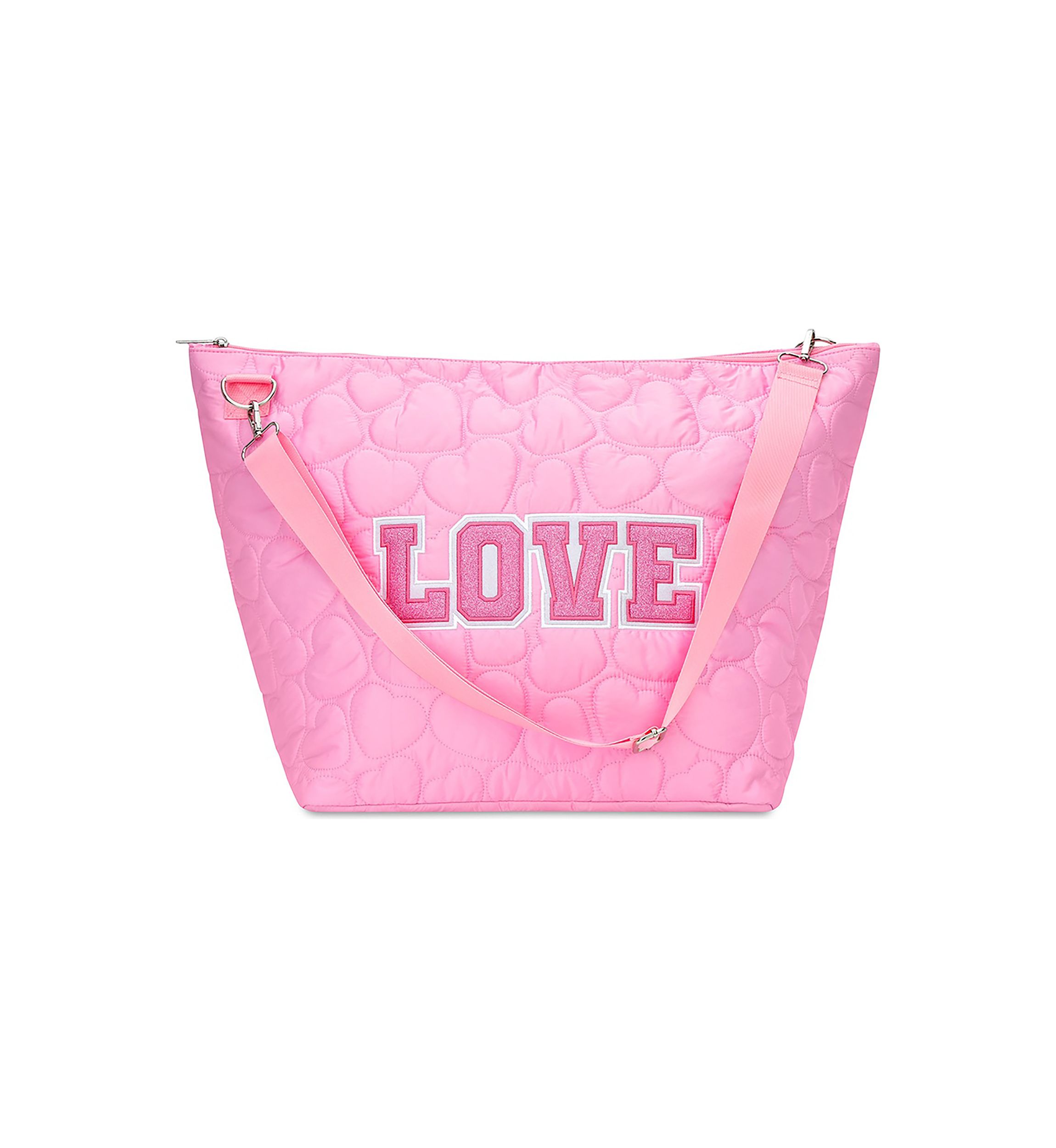 Love Heart Puffy Weekender Tote Bag
