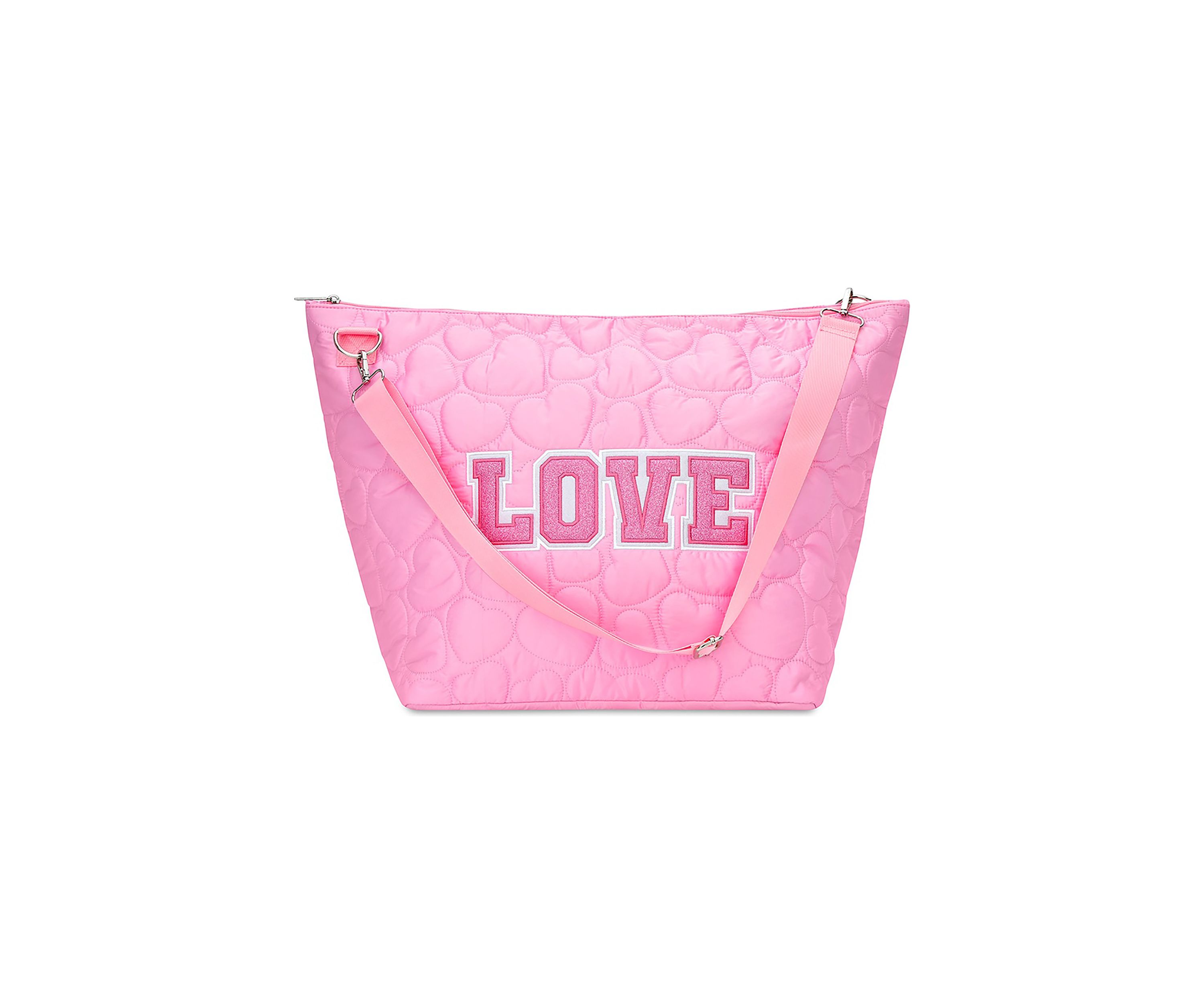 Love Heart Puffy Weekender Tote Bag