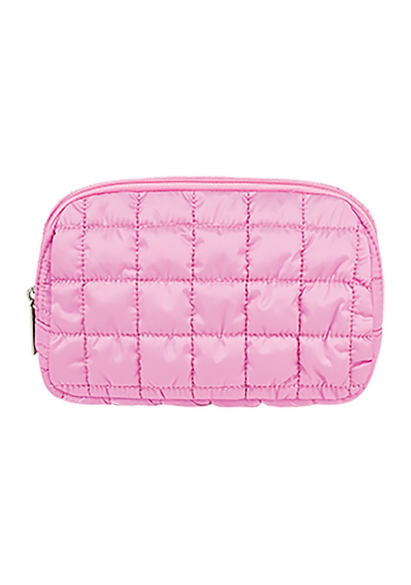 Pink Quilted Belt Bag 
