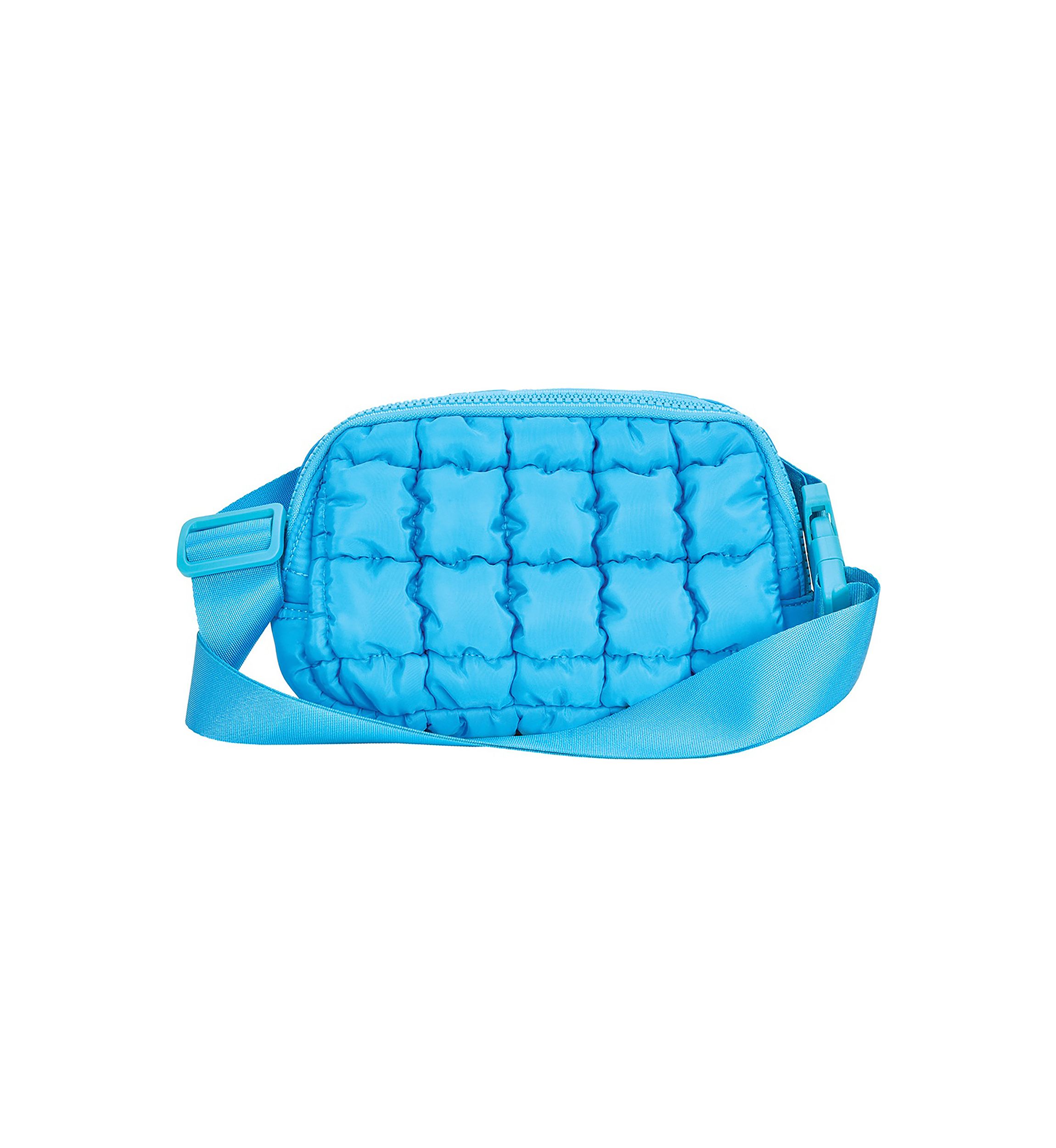 Bright Blue Quilted Belt Bag 