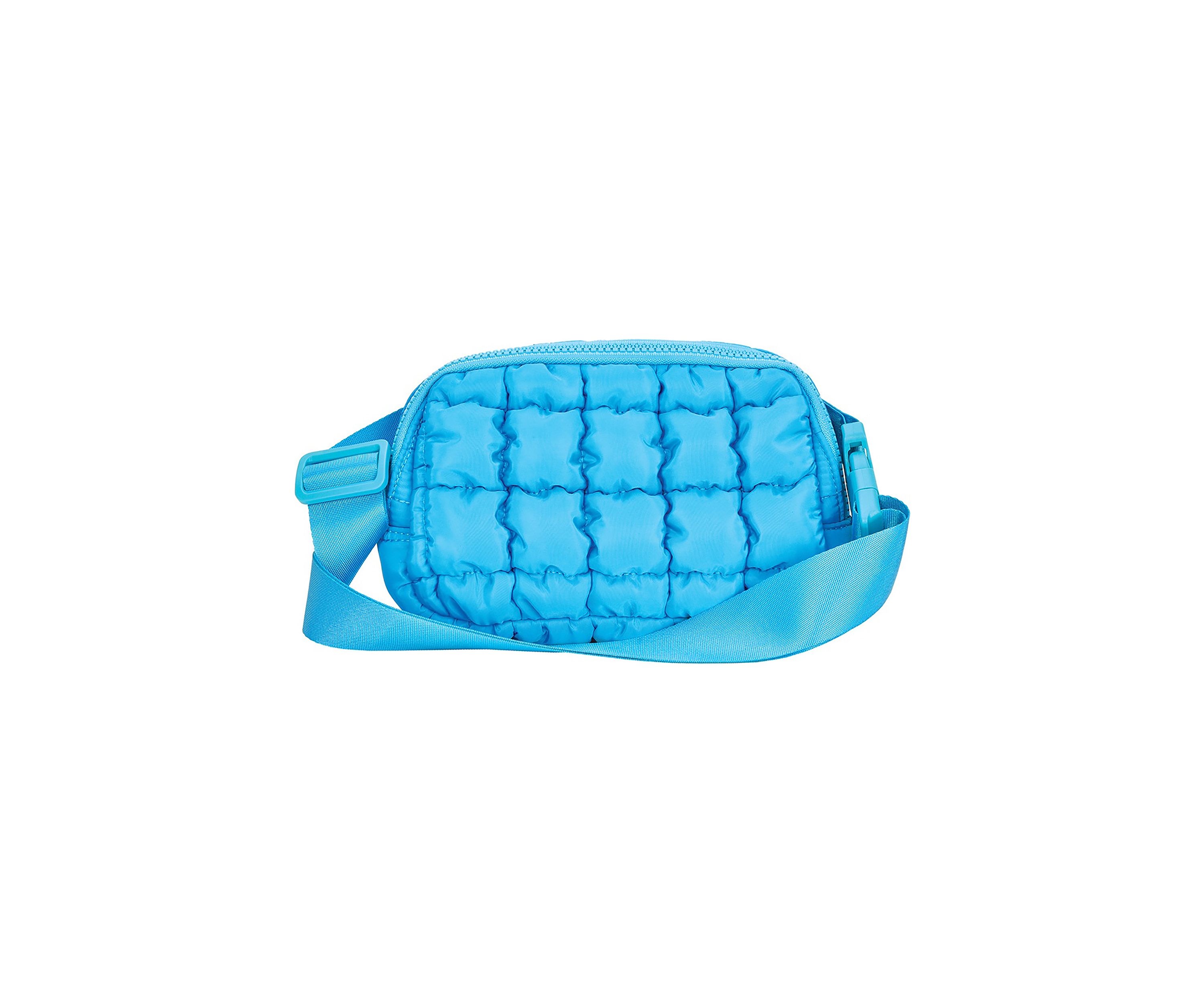 Bright Blue Quilted Belt Bag 