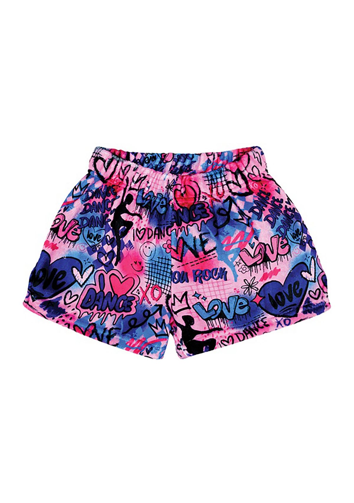 Girls 7-16 Corey Paige Dance Printed Plush Lounge Shorts