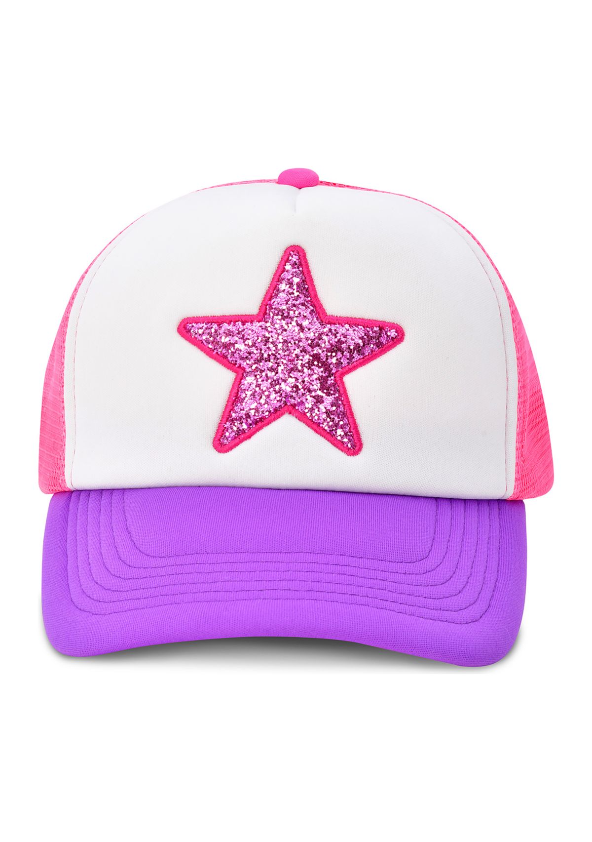 Girls Glitter Star Trucker Hat