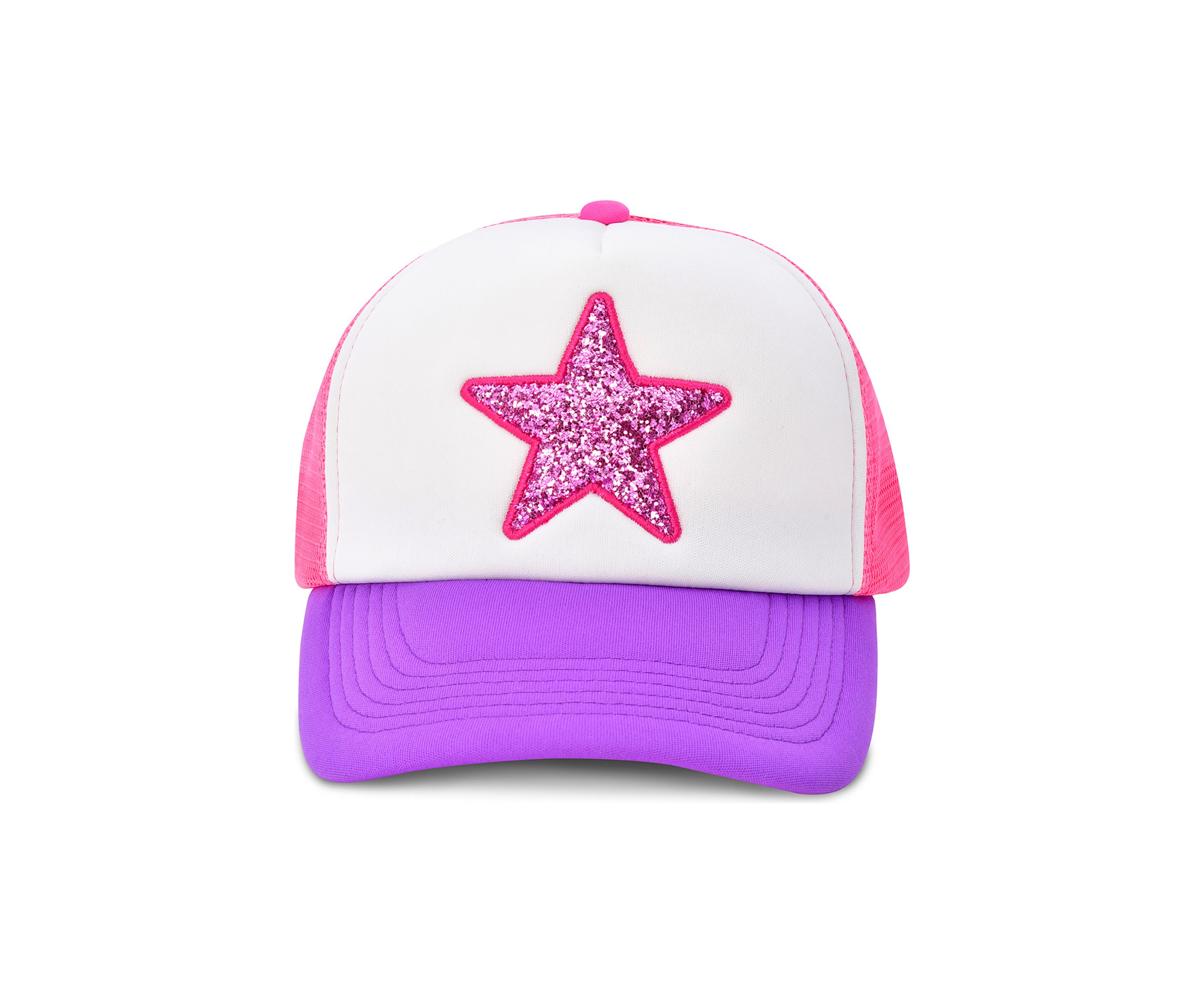 Girls Glitter Star Trucker Hat