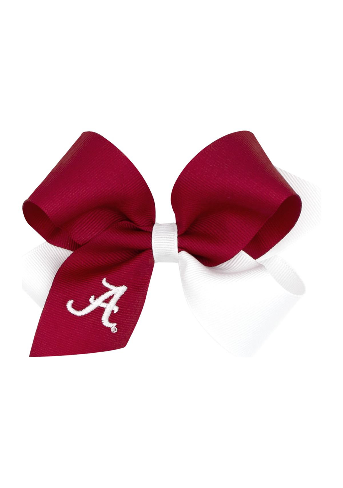 NCAA Medium Two-Tone Grosgrain Bow with Embroidered Collegiate Logo