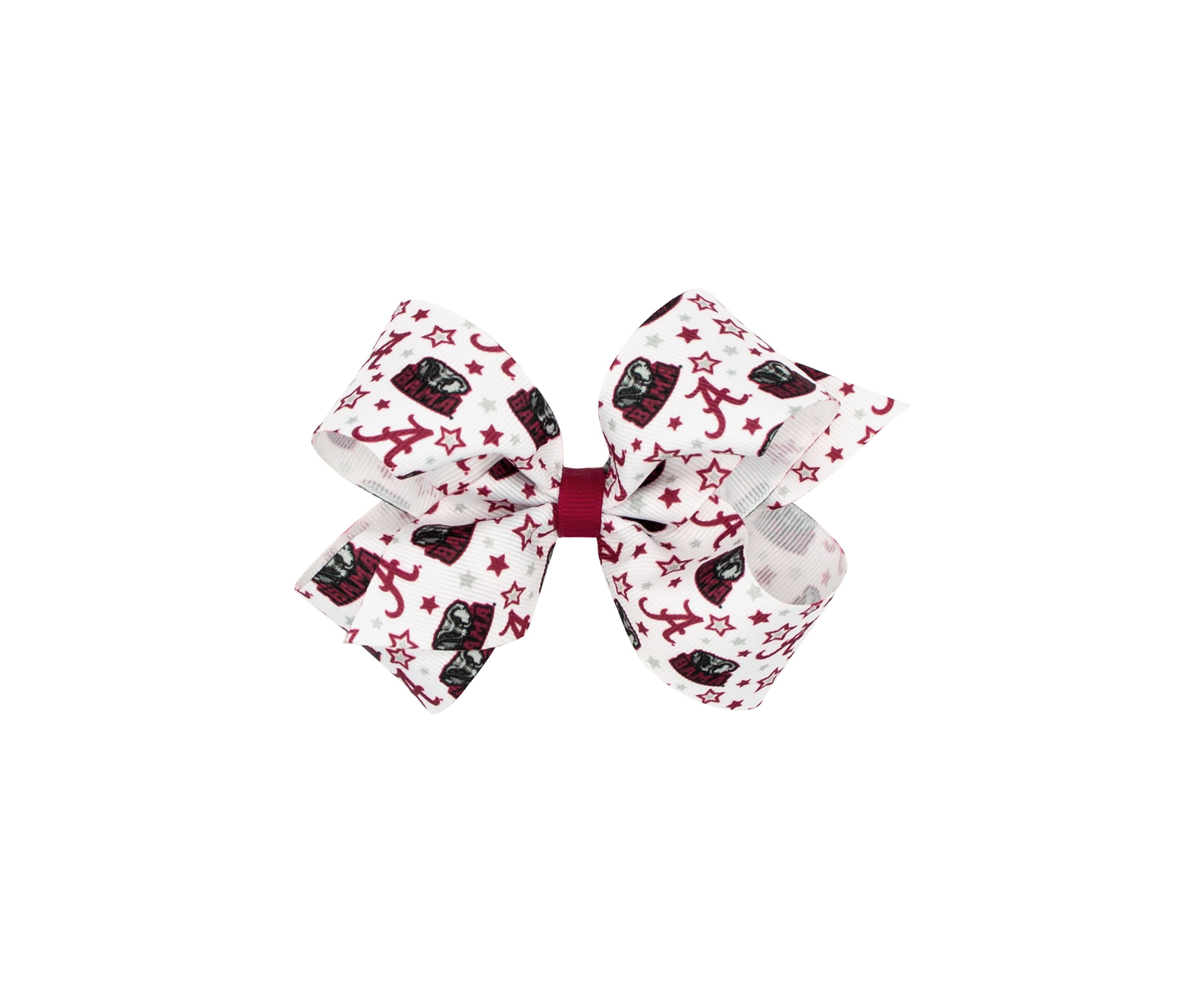 NCAA Medium Signature Collegiate Logo Print Grosgrain Bow