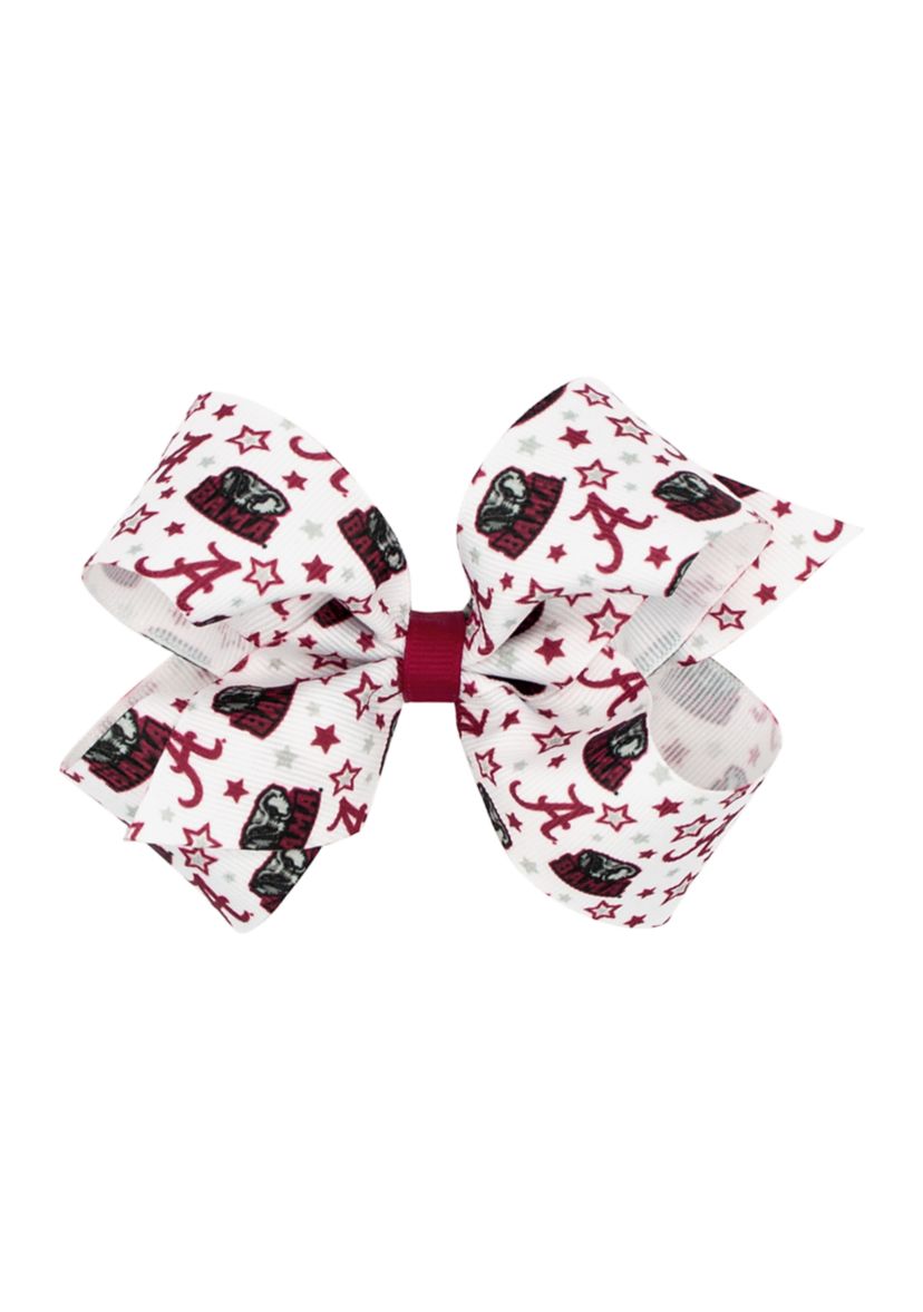 NCAA Medium Signature Collegiate Logo Print Grosgrain Bow