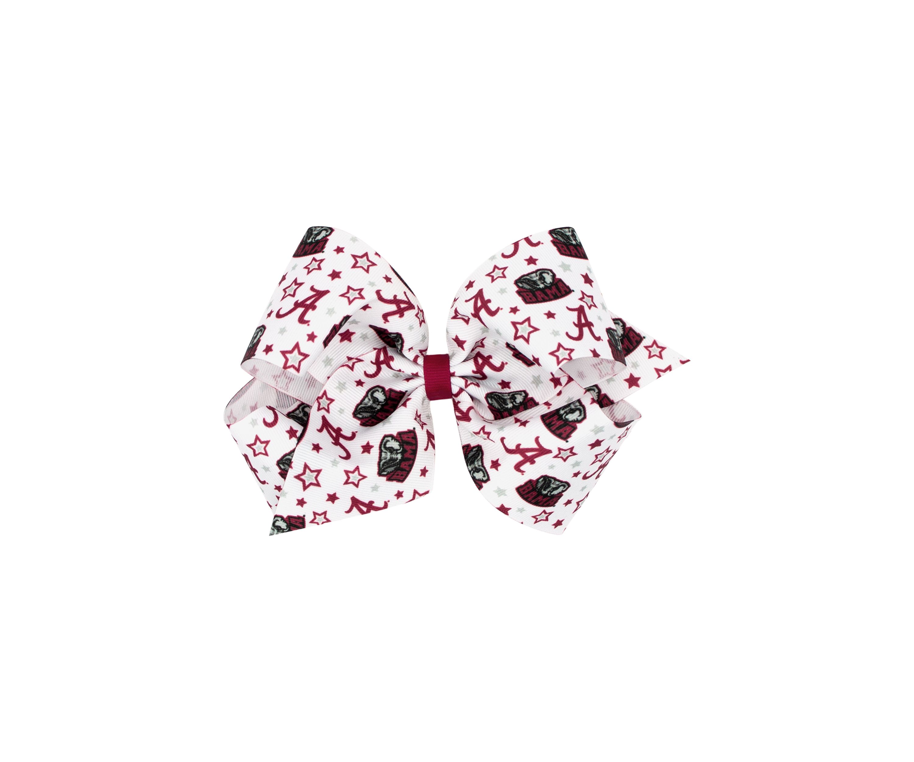 NCAA King Signature Collegiate Logo Print Grosgrain Bow