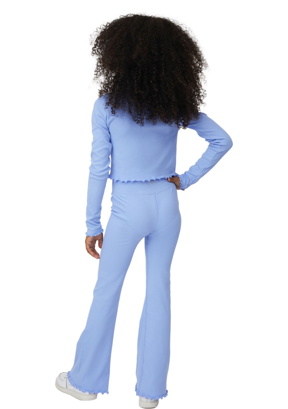 Girls 7-16 Ribbed Crew Neck and Pants Set