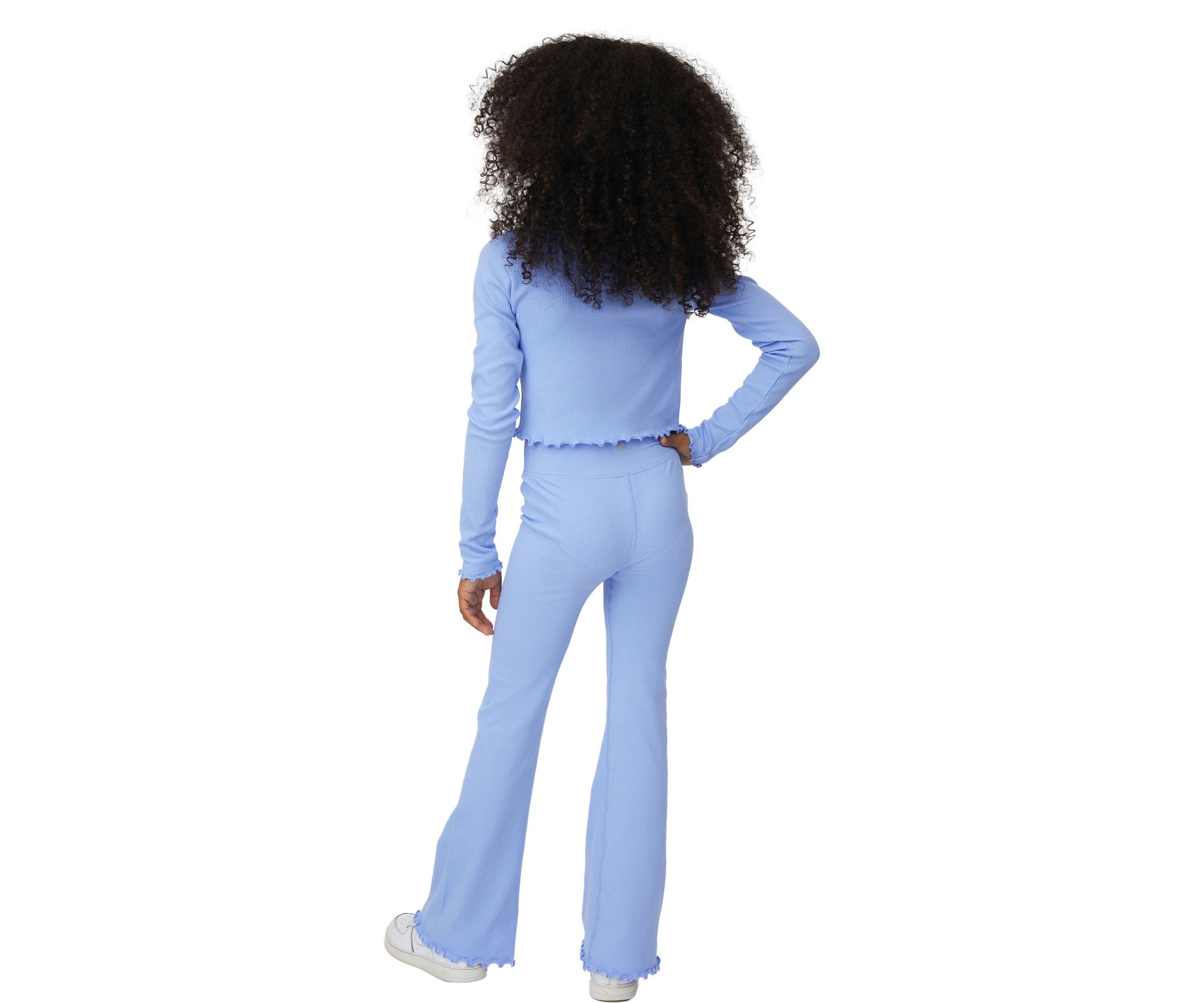 Girls 7-16 Ribbed Crew Neck and Pants Set