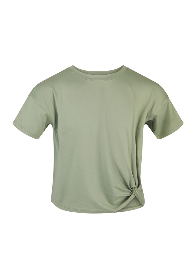 Girls 7-16 Boxy Cropped Knot Front Solid T-Shirt - 2 Pack