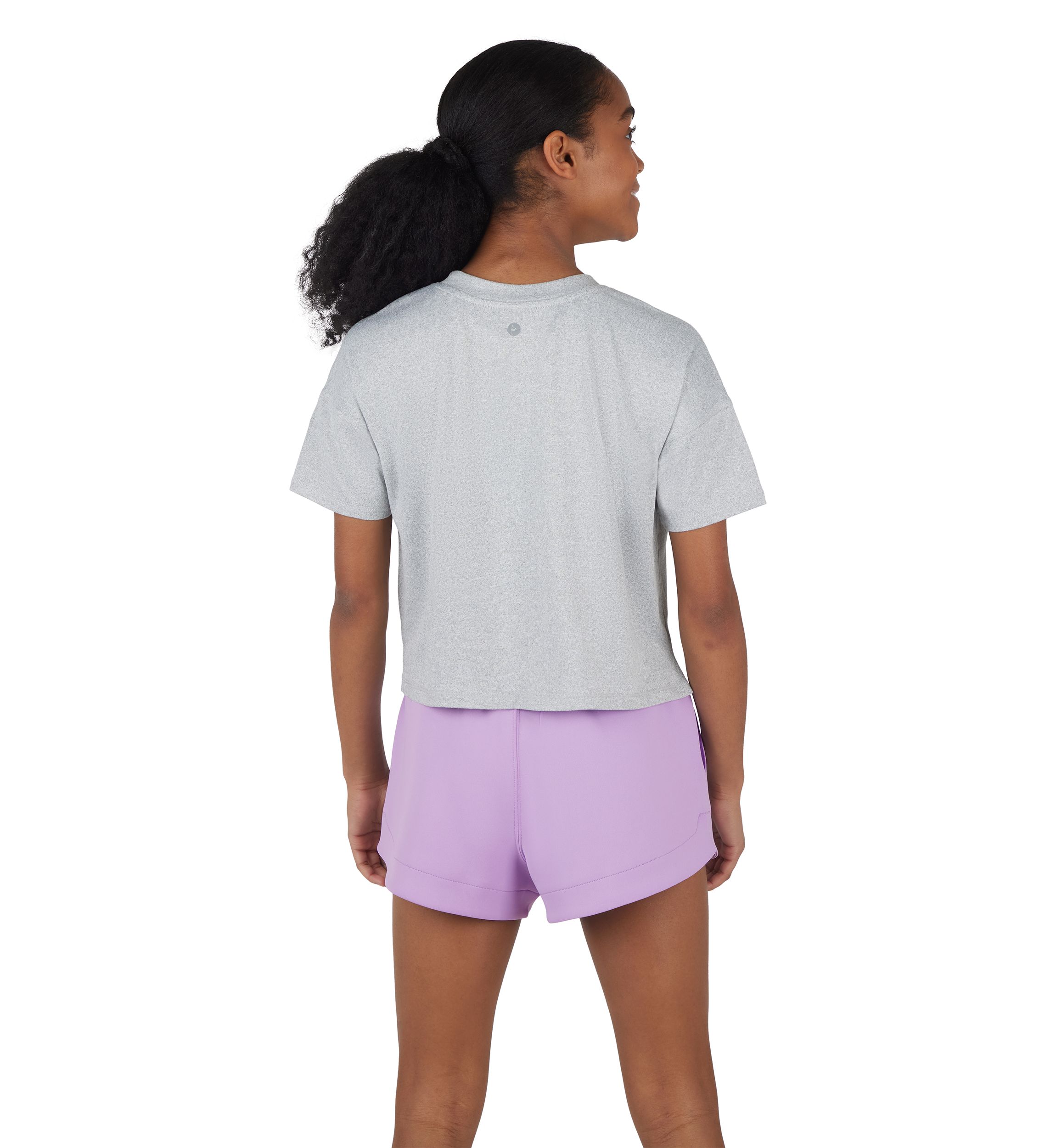 Girls 7-16 Soft Cropped Short Sleeve T-Shirt and Shorts Set