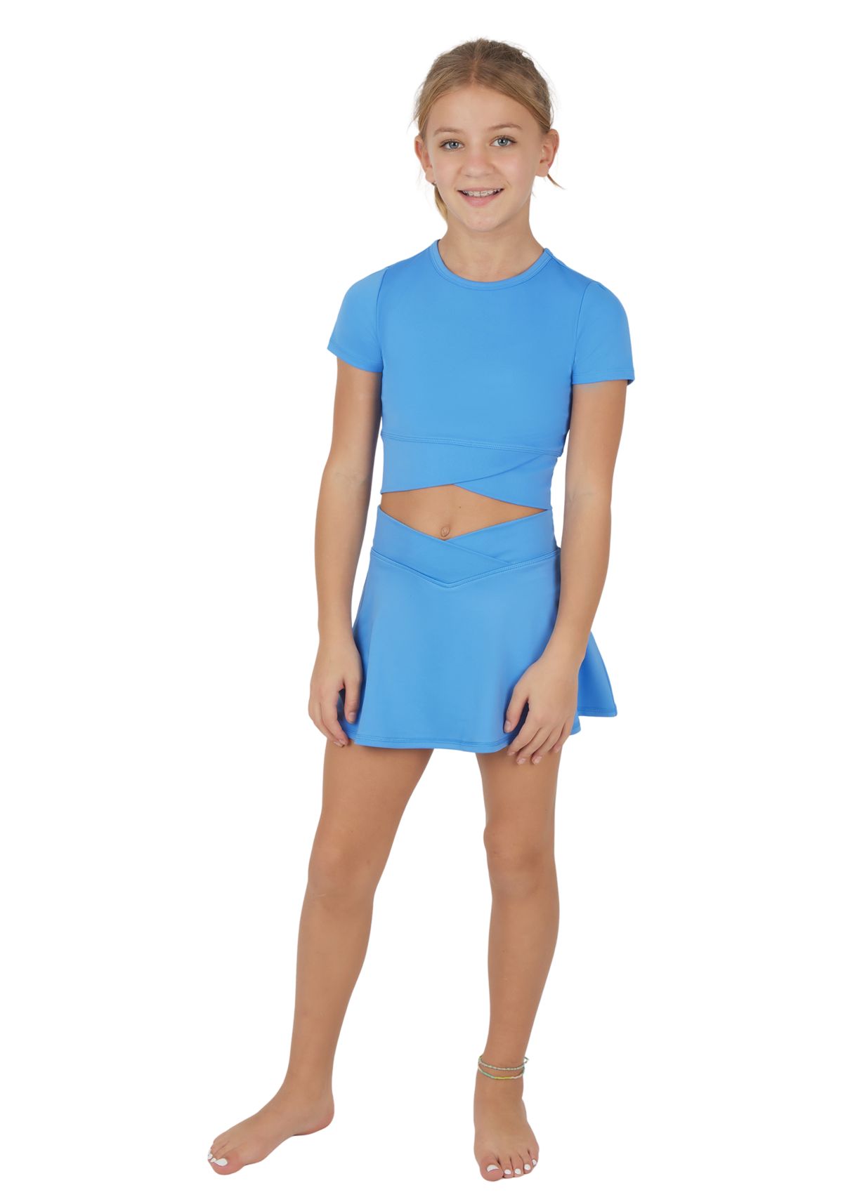 Girls 7-16 Maisie Top and Crossover Skort Set