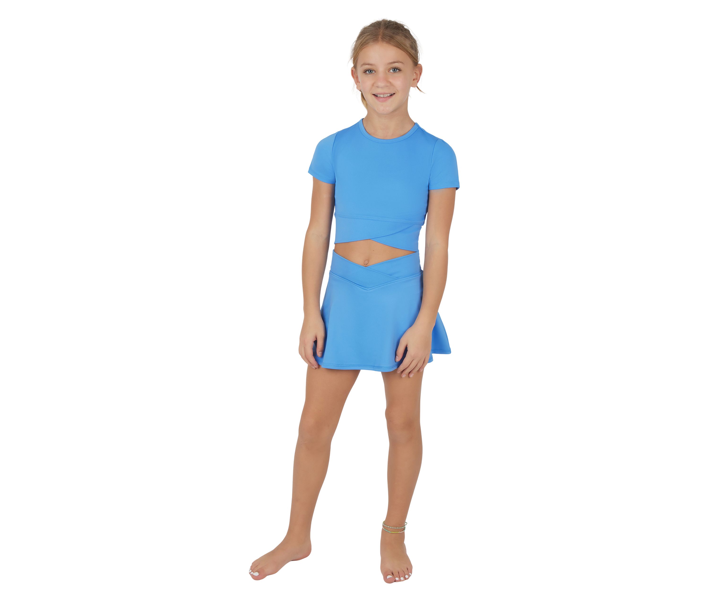 Girls 7-16 Maisie Top and Crossover Skort Set