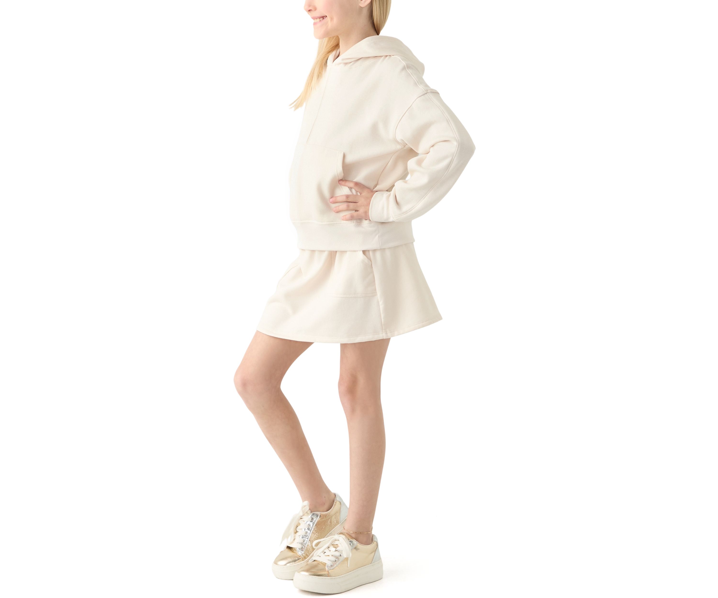Girls 7-16 Hoodie and Cargo Skort Set 