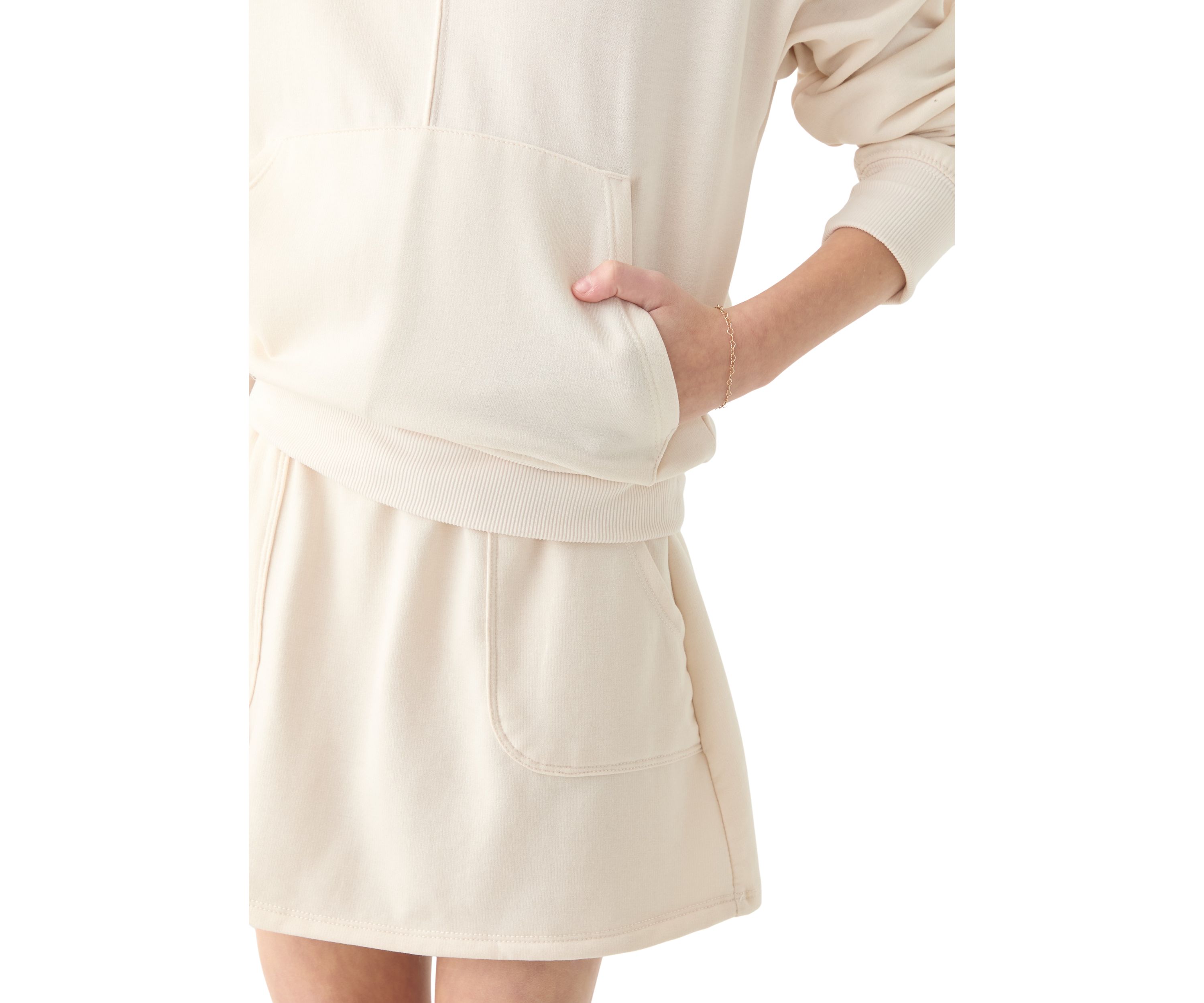 Girls 7-16 Hoodie and Cargo Skort Set 