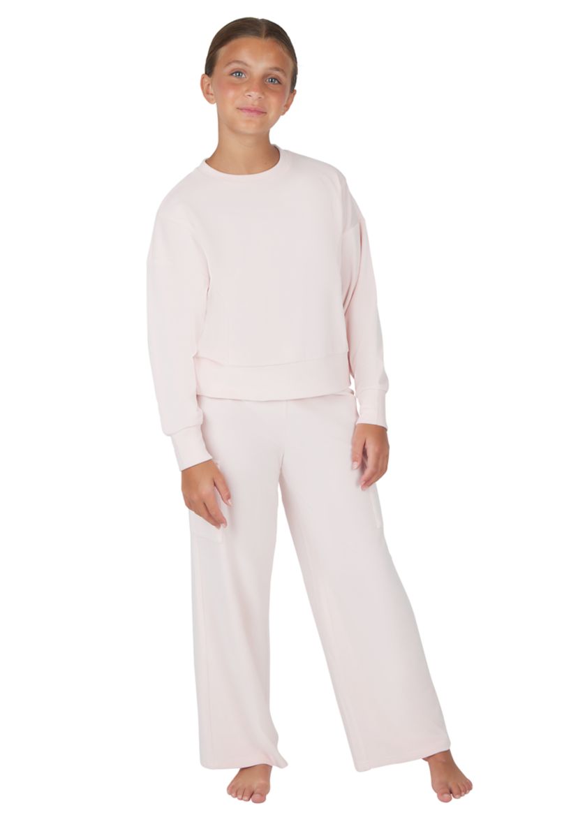 Girls 7-16 Velour Zip Front Jacket and Joggers Set with Bag