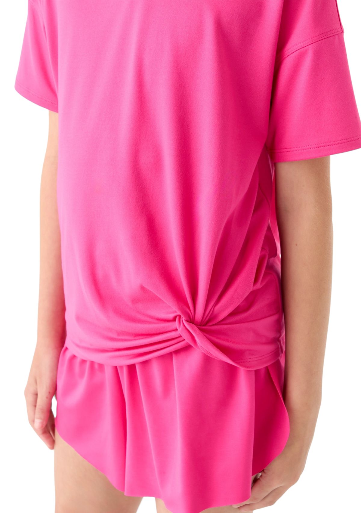 Girls 7-16 Super Soft Twist Top, Shorts, and Bag Set 