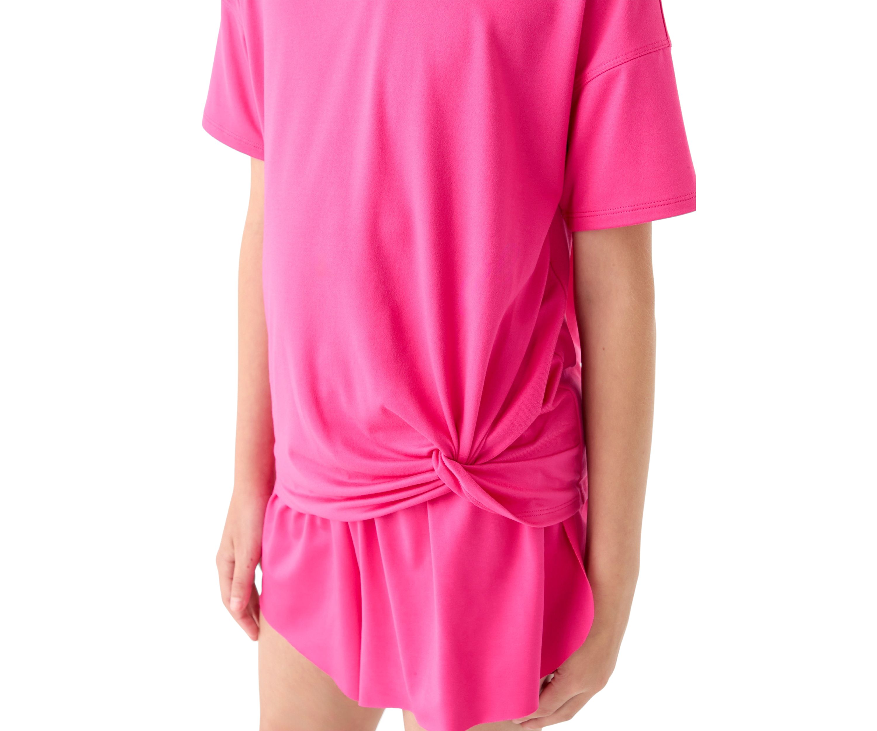 Girls 7-16 Super Soft Twist Top, Shorts, and Bag Set 