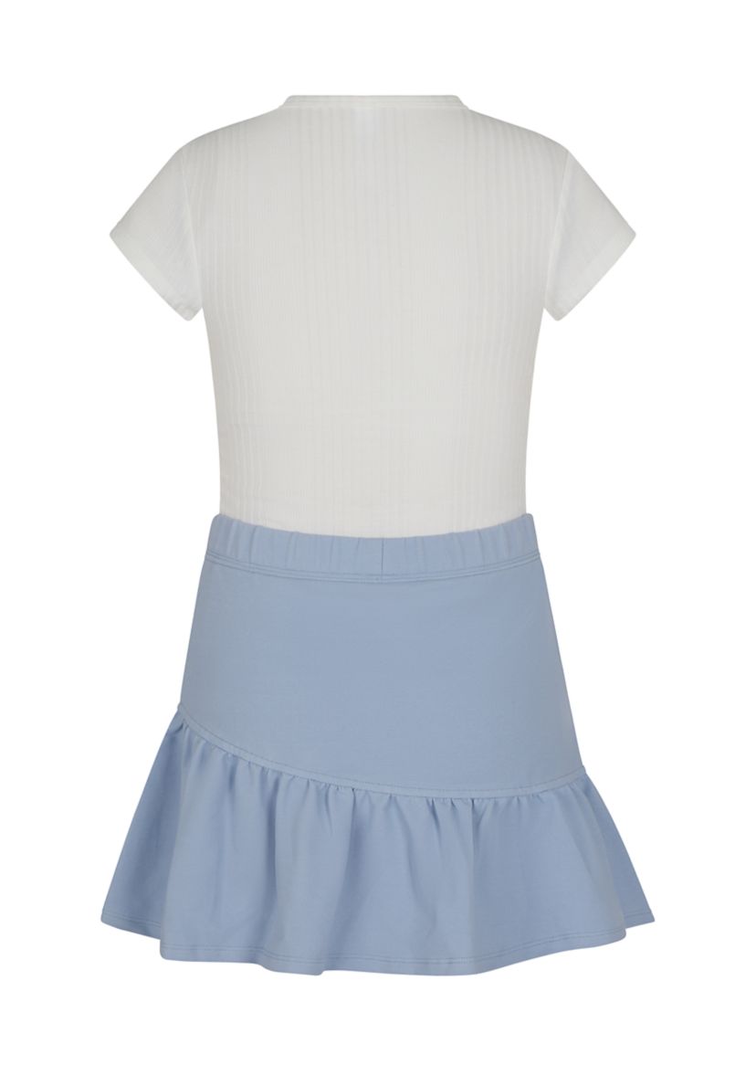 Girls 7-16 Heavenly Ribbed Top and Denim Skort